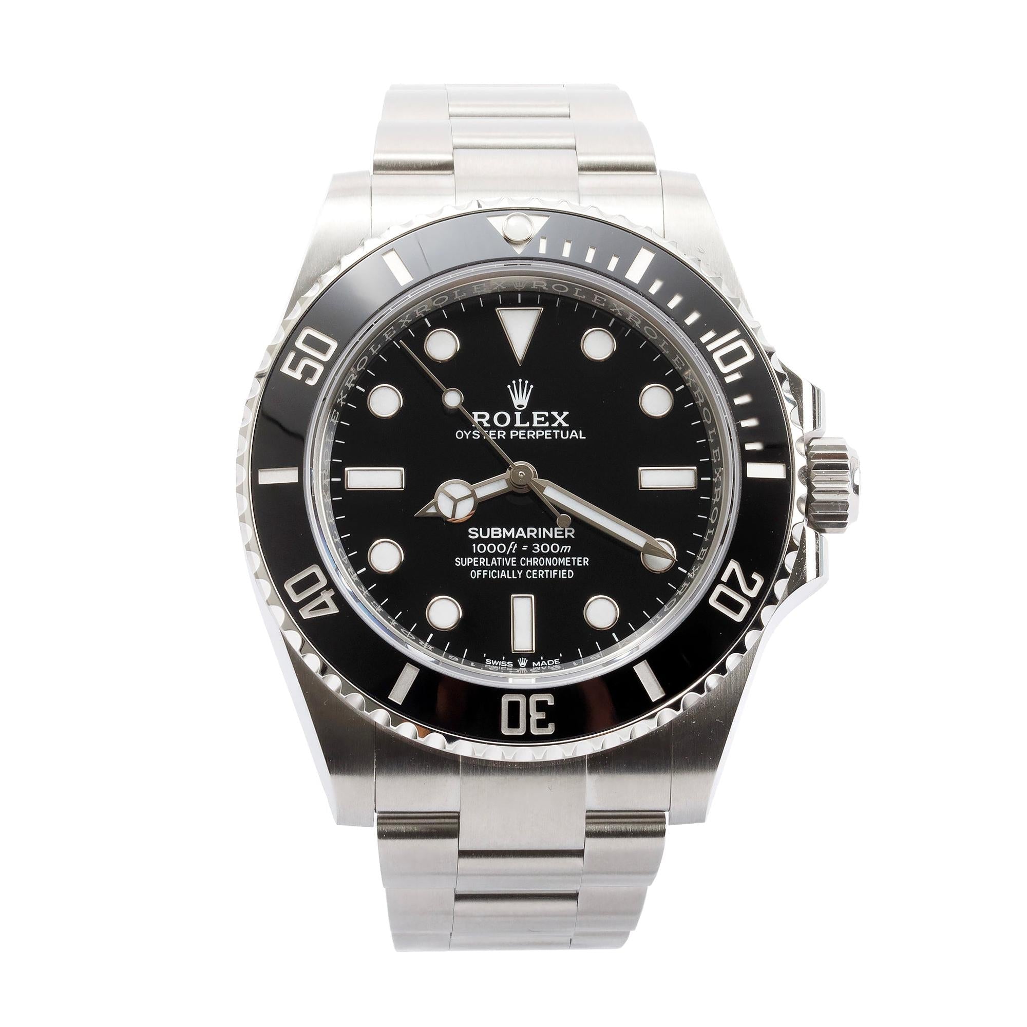 Rolex Stainless Steel Submariner (No Date) 41 MM Watch w/ Box & Papers