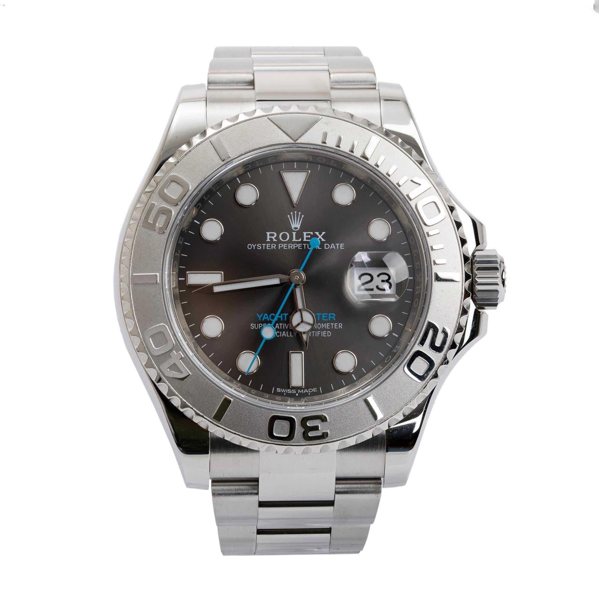 Rolex Stainless Steel Yacht-Master Date 40 MM Automatic Watch w/ Papers