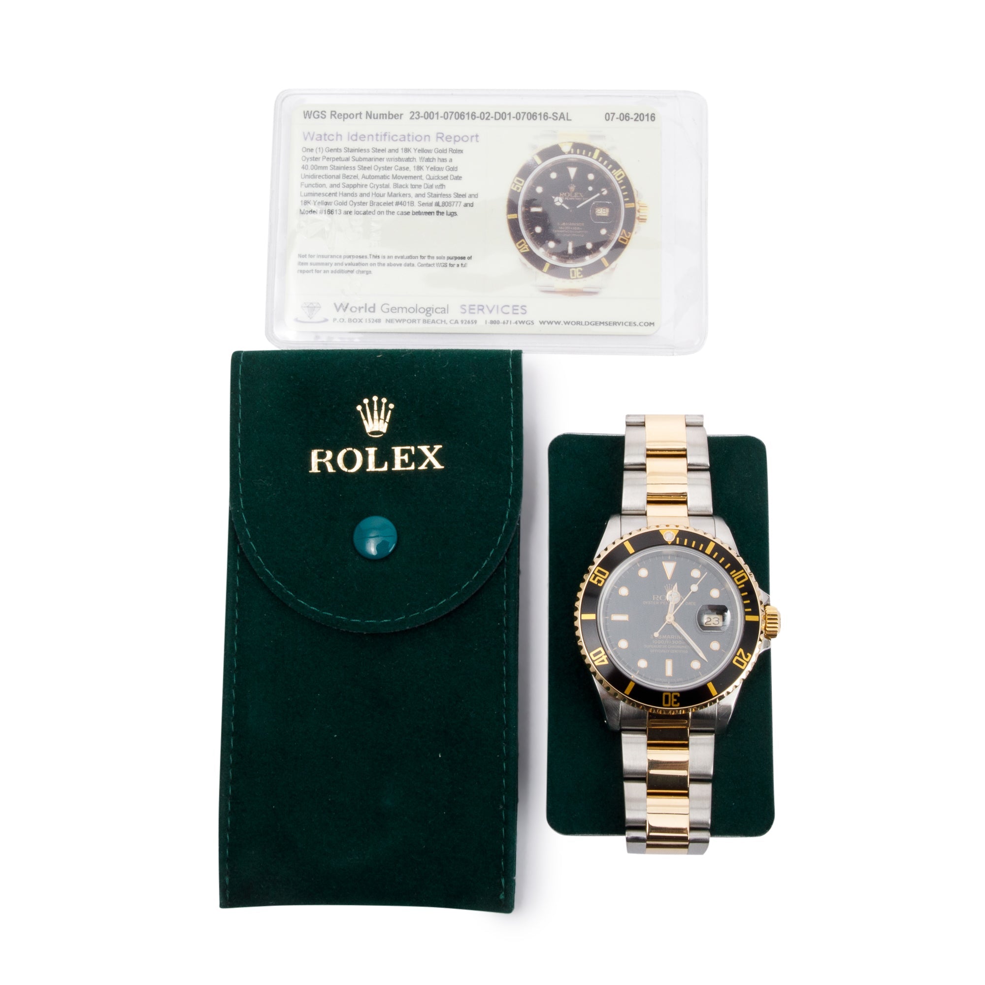 Rolex Two-Tone Submariner Date 40 MM Watch w/ Papers