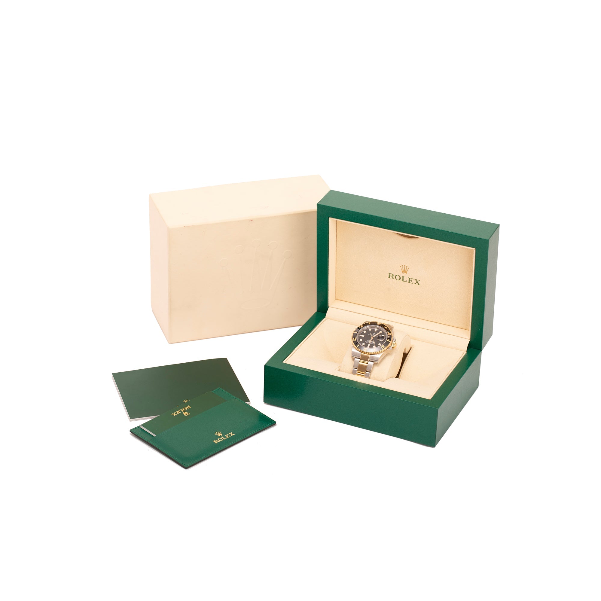 Rolex Two-Tone Submariner Date Watch w/ Box & Papers