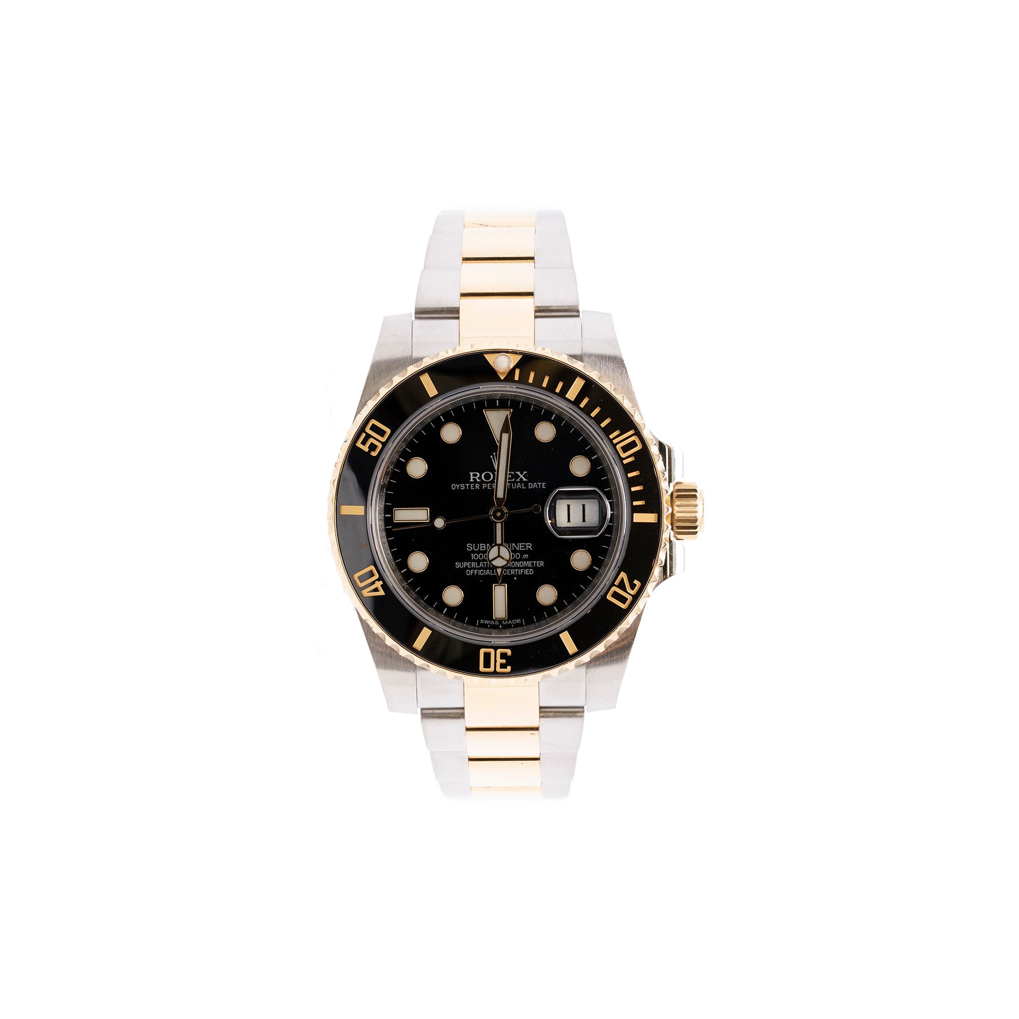 Rolex Two-Tone Submariner Date Watch w/ Box & Papers