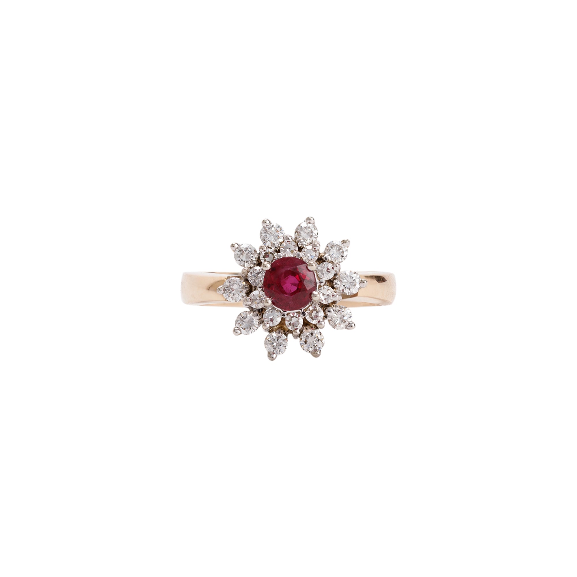 Ruby and Diamond Cocktail Ring
