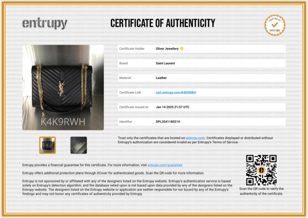 Saint Black Quilted Grain De Poudre Leather Large Envelope Chain Bag