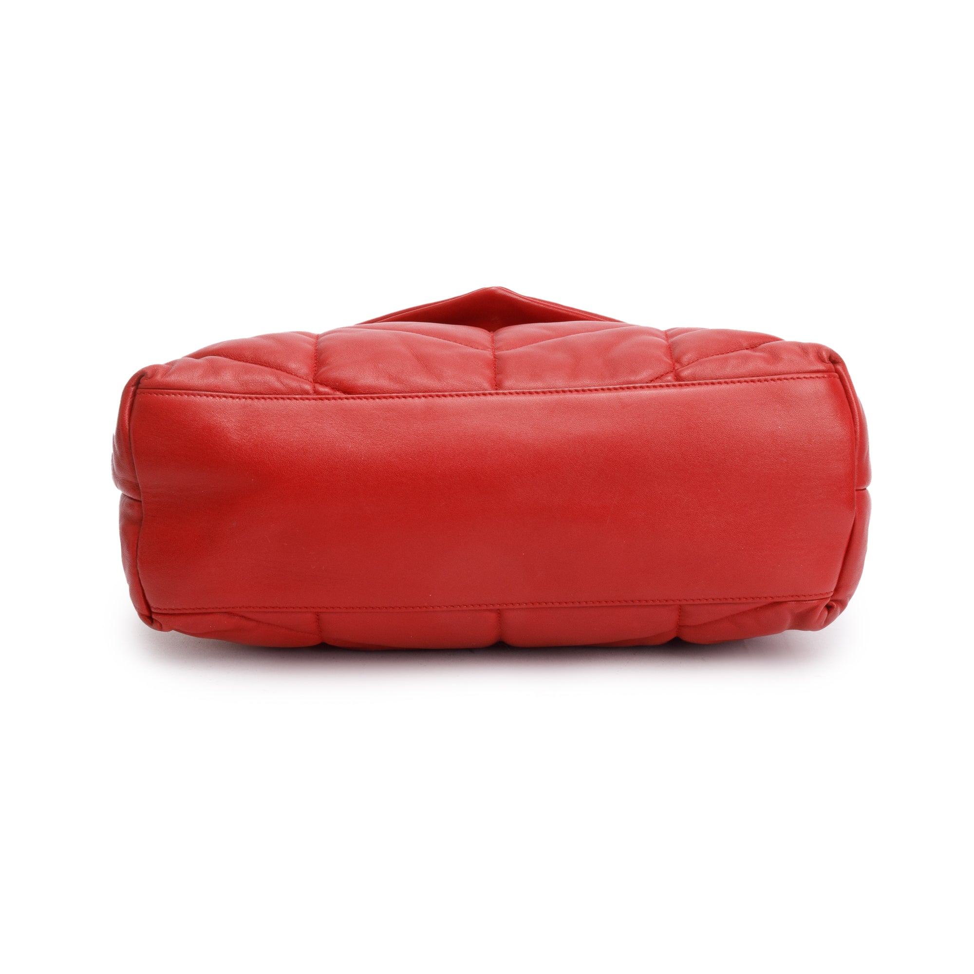 Saint Laurent 2019 Red Nappa Leather Medium Puffer Loulou Shoulder Bag