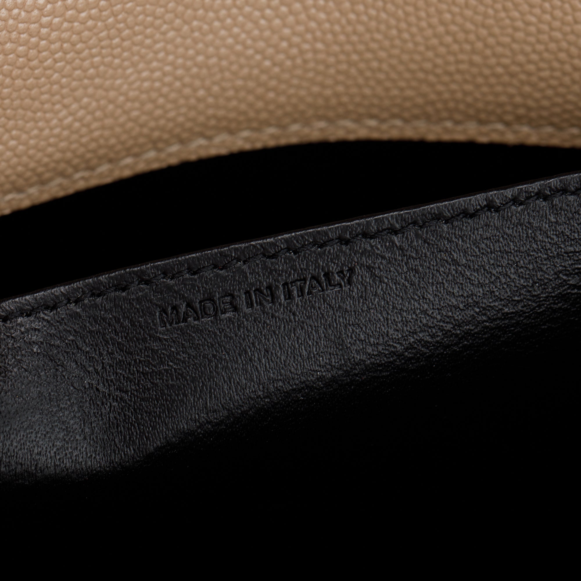 Saint Laurent 2020 Beige Grain De Poudre Leather Uptown Chain Wallet w/ Box