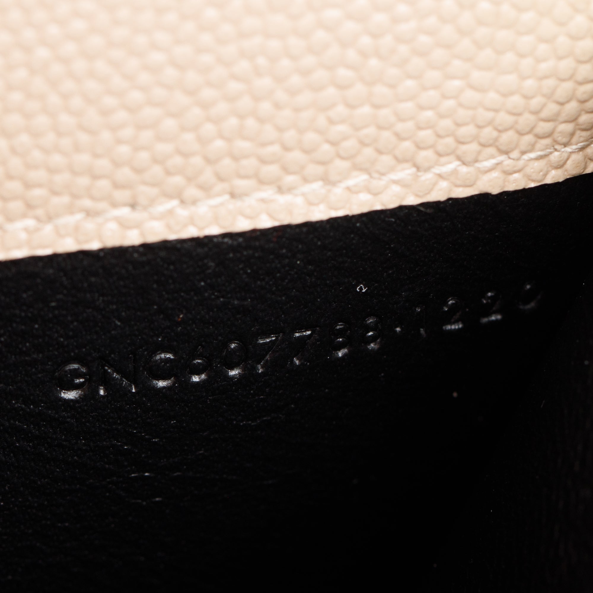 Saint Laurent 2020 Beige Grain De Poudre Leather Uptown Chain Wallet w/ Box