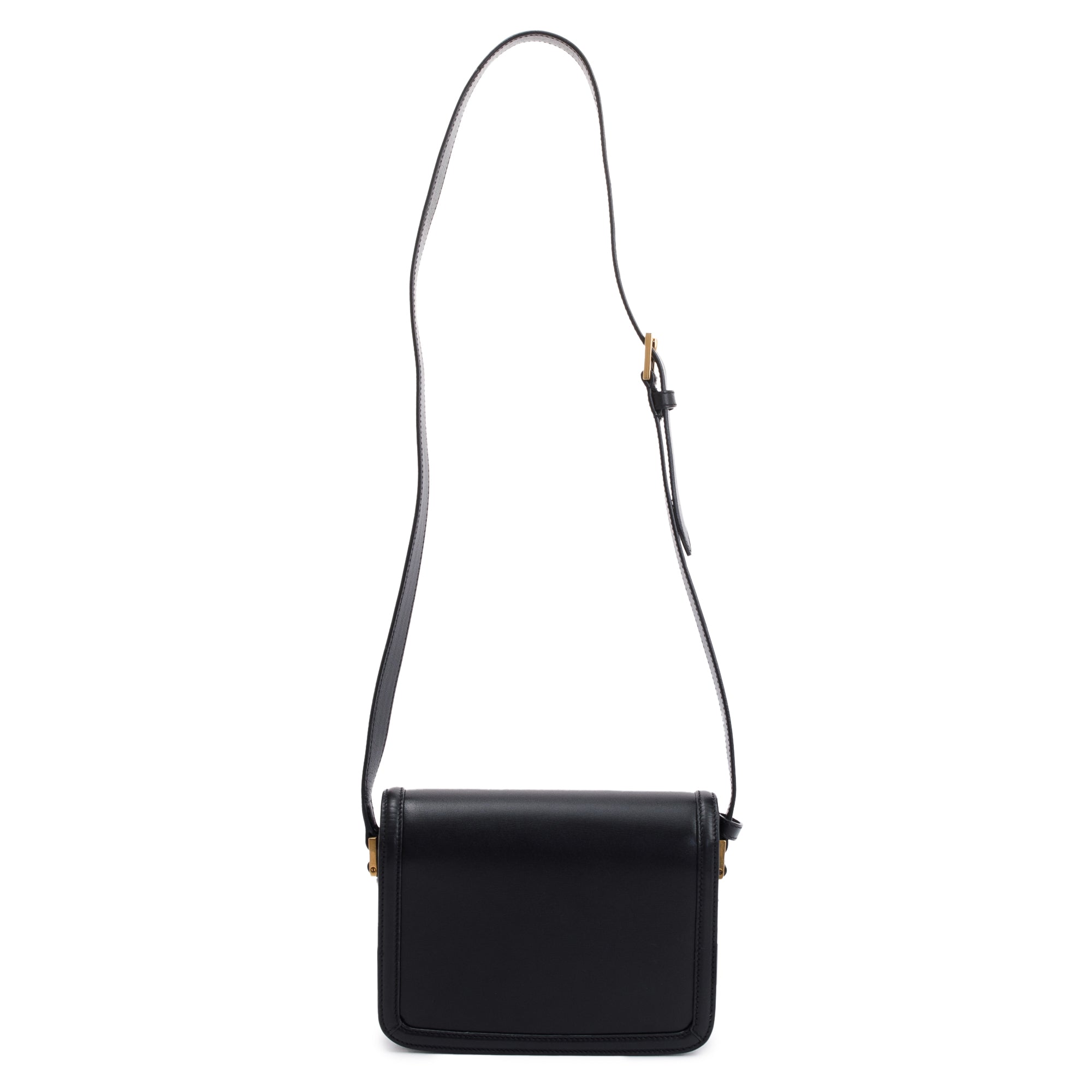 Saint Laurent 2020 Black Box Leather Small Solferino Satchel