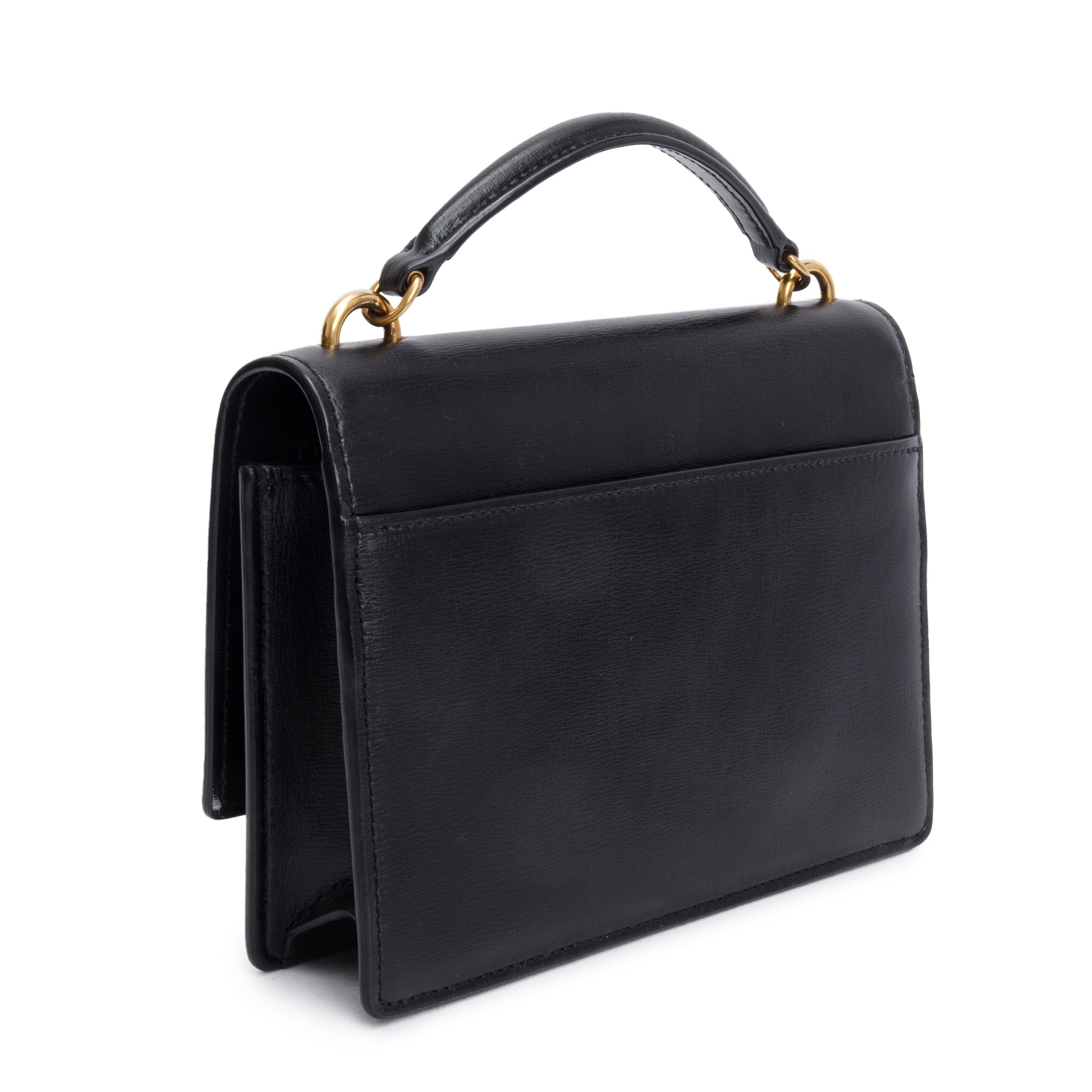 Saint Laurent 2020 Black Calfskin Leather Sunset Chain Wallet w/ Box