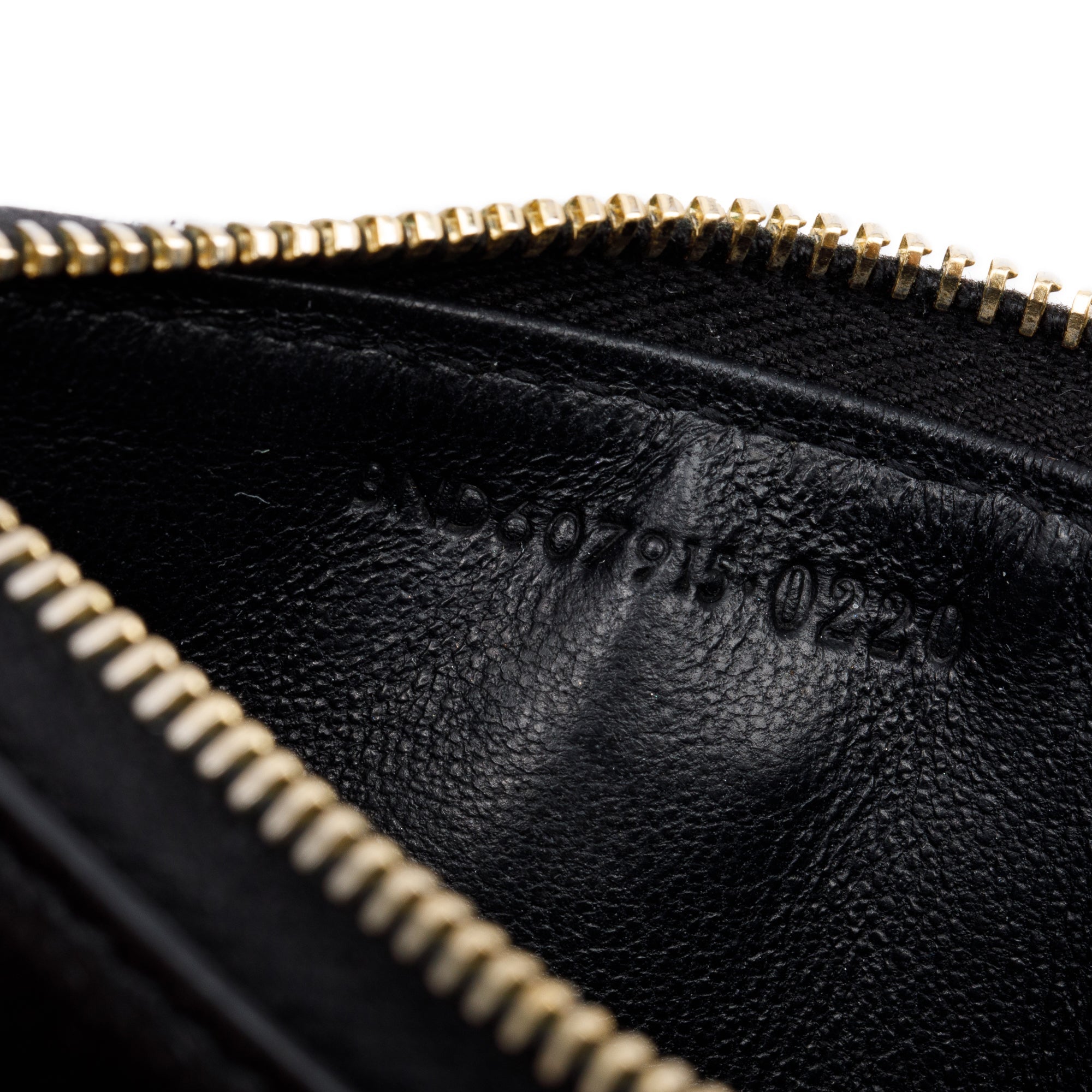 Saint Laurent 2020 Black Grain De Poudre Embossed Leather Cassandre Matelasse Fragments Zipped Card Case w/ Box
