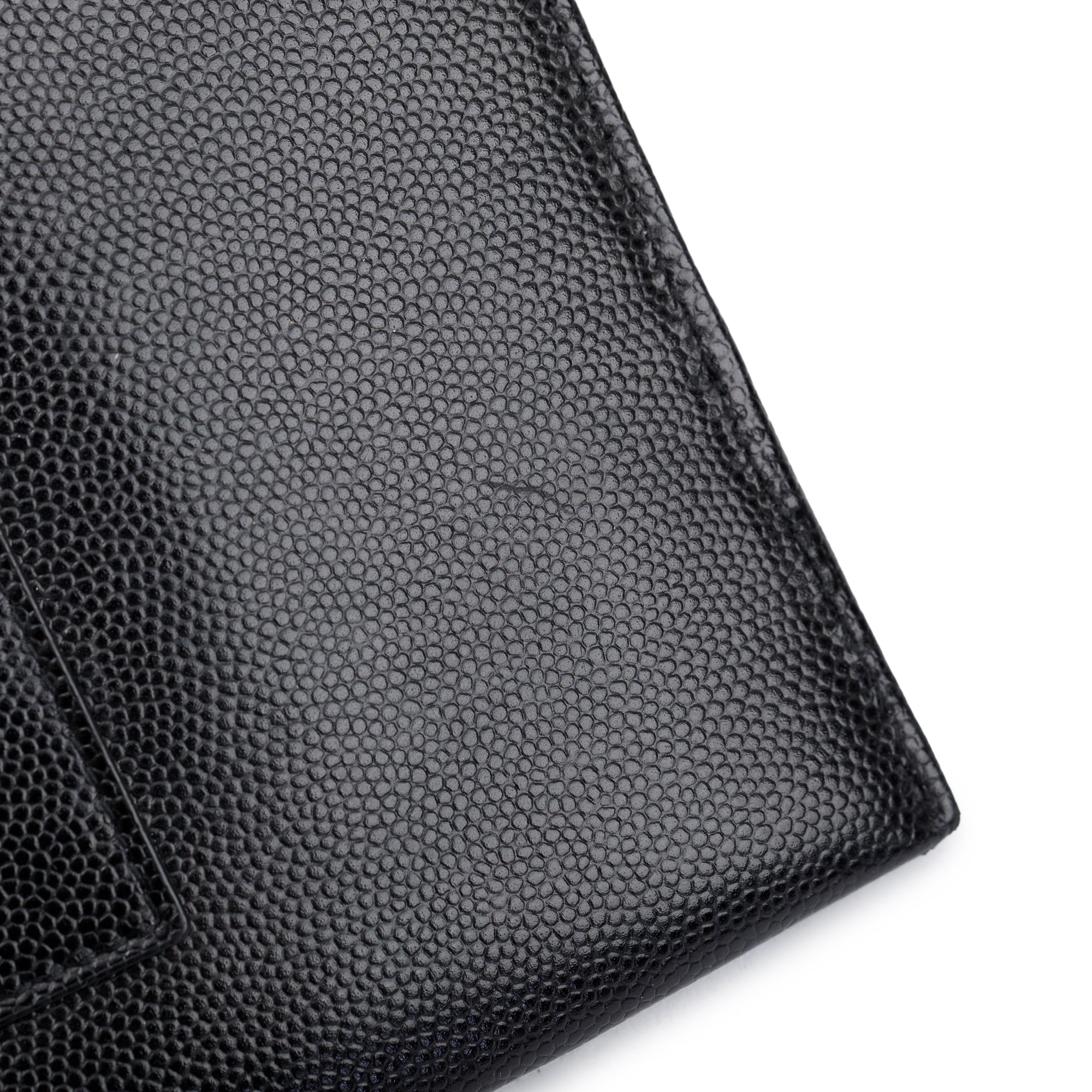 Saint Laurent 2020 Black Grain De Poudre Leather Cassandre Matelasse Large Zipped Pouch