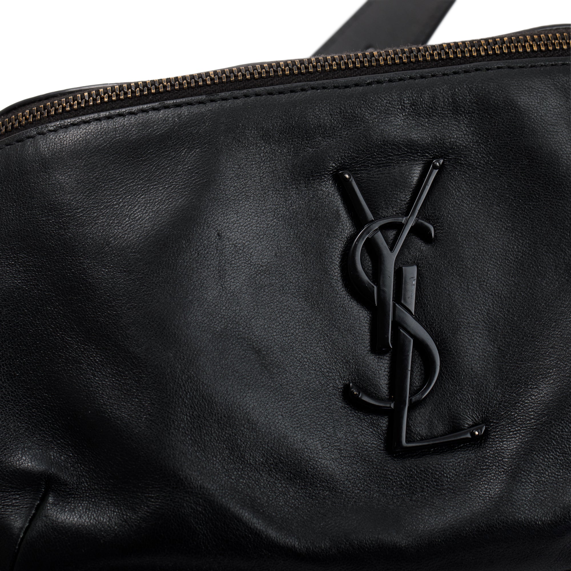 Saint Laurent 2020 Black Lambskin Cassandre Classic Crossbody Belt Bag