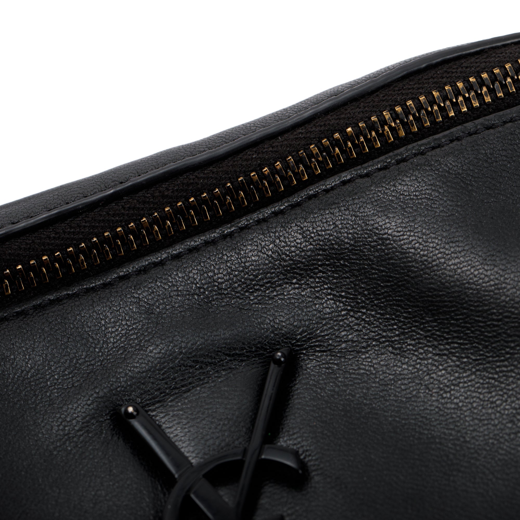 Saint Laurent 2020 Black Lambskin Cassandre Classic Crossbody Belt Bag