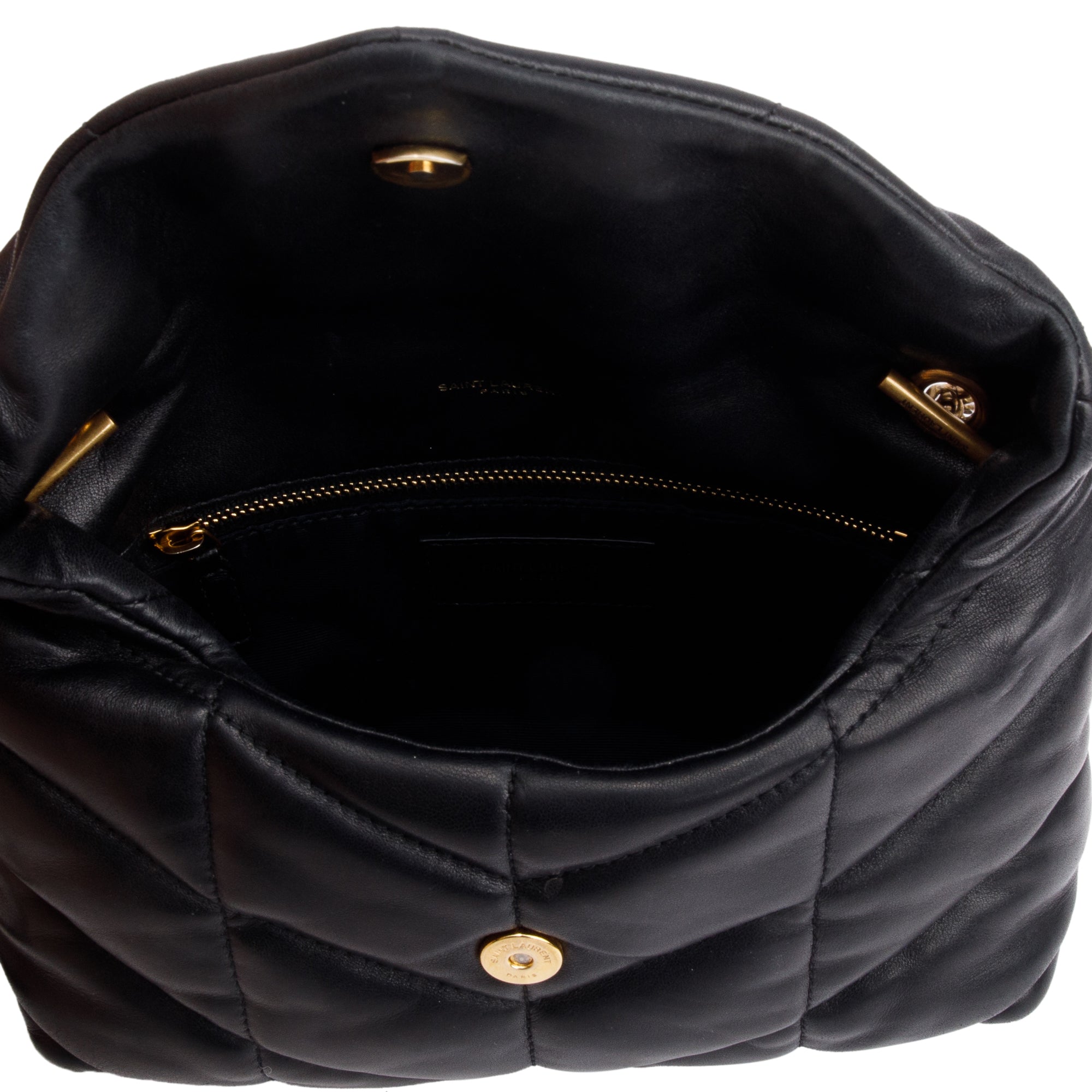 Saint Laurent 2020 Black Leather Toy Puffer Loulou Shoulder Bag w/ Box