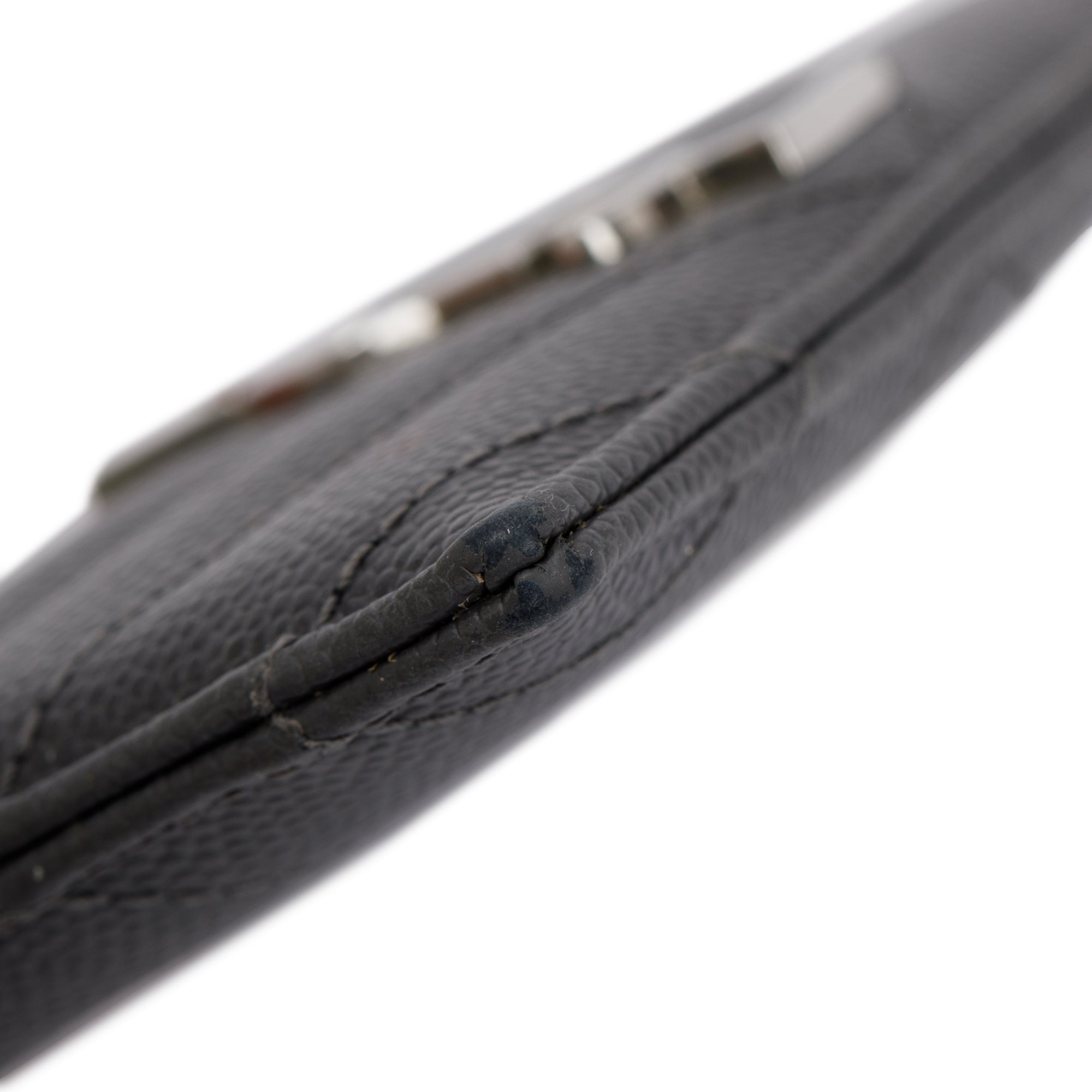 Saint Laurent 2020 Grey Grain De Poudre Leather Cassandre Matelasse Card Case