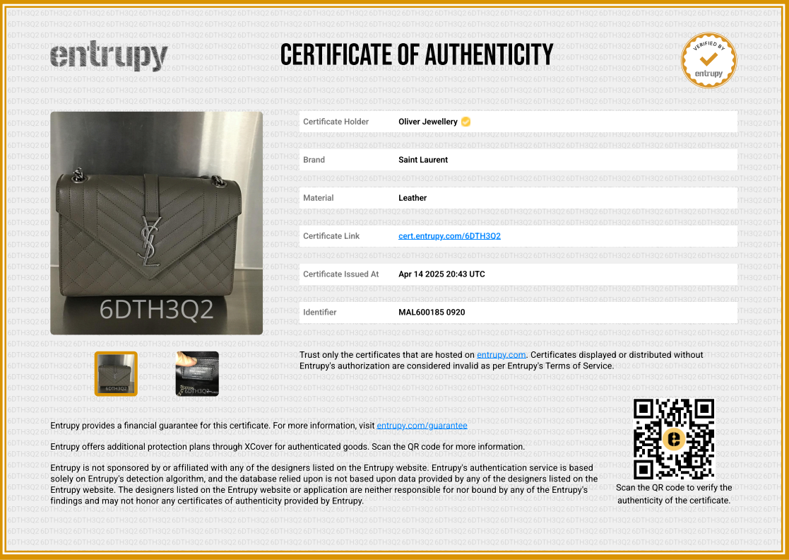 Saint Laurent 2020 Grey Grained De Poudre Medium Envelope Shoulder Bag