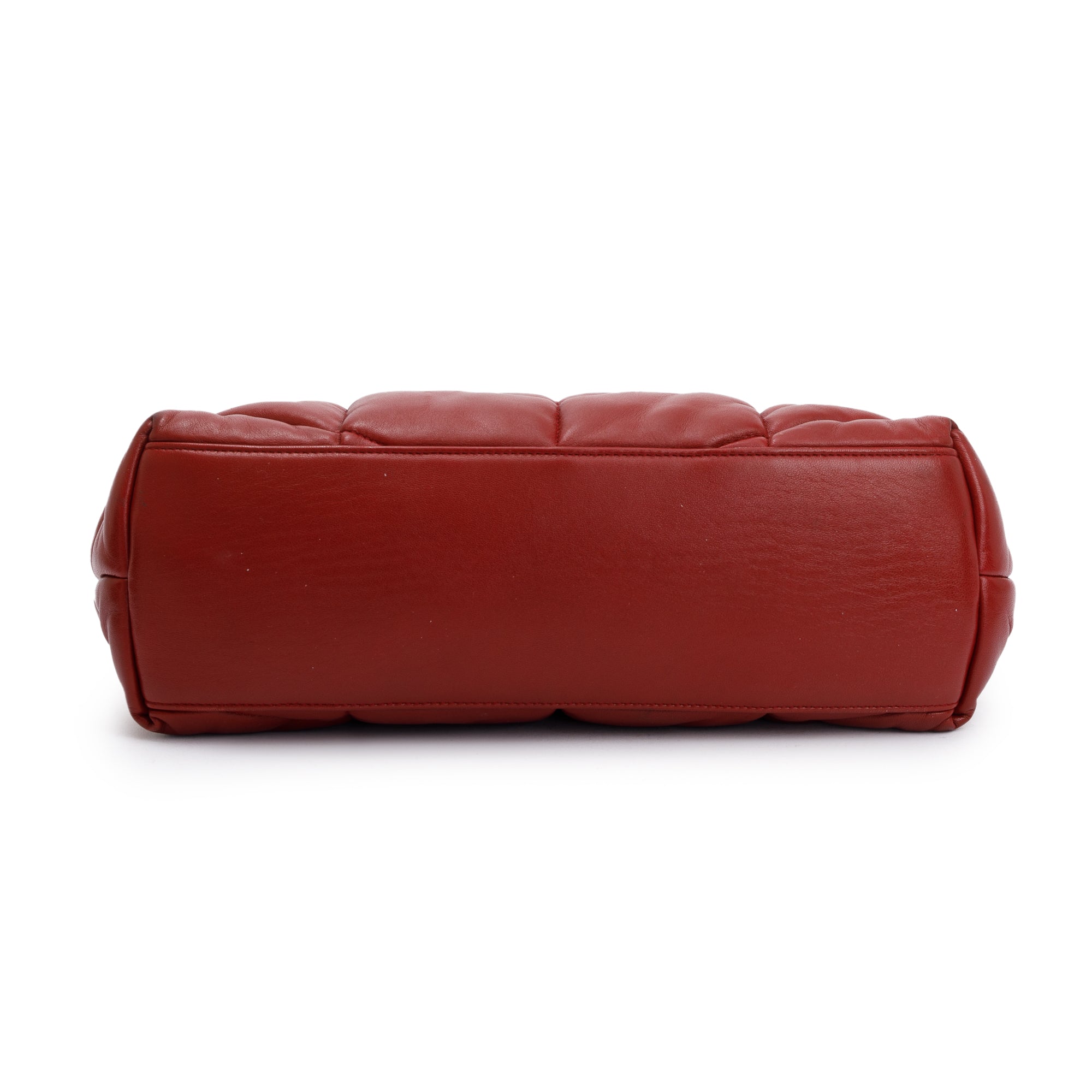 Saint Laurent 2020 Red Nappa Leather Medium Puffer Loulou Shoulder Bag