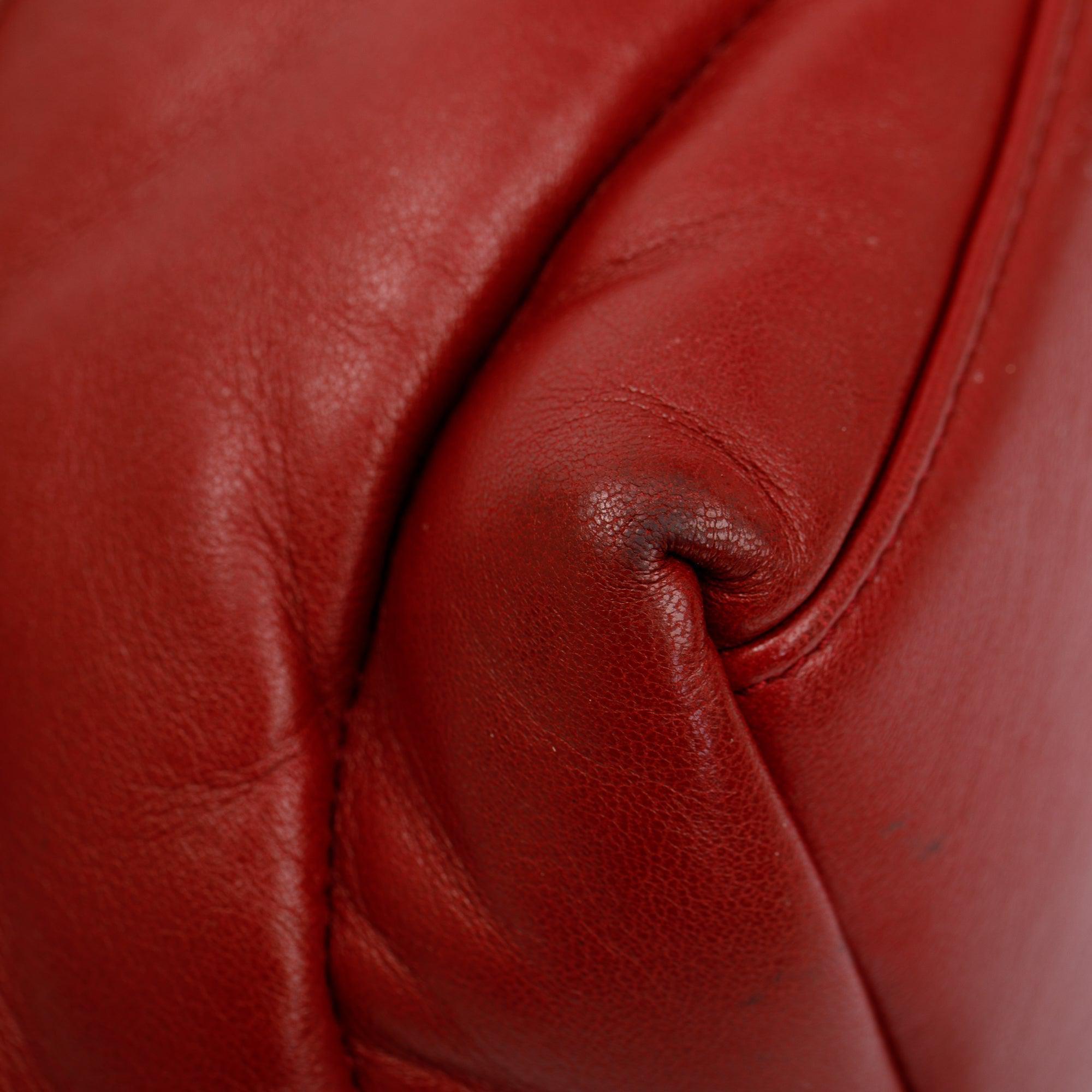 Saint Laurent 2020 Red Nappa Leather Medium Puffer Loulou Shoulder Bag