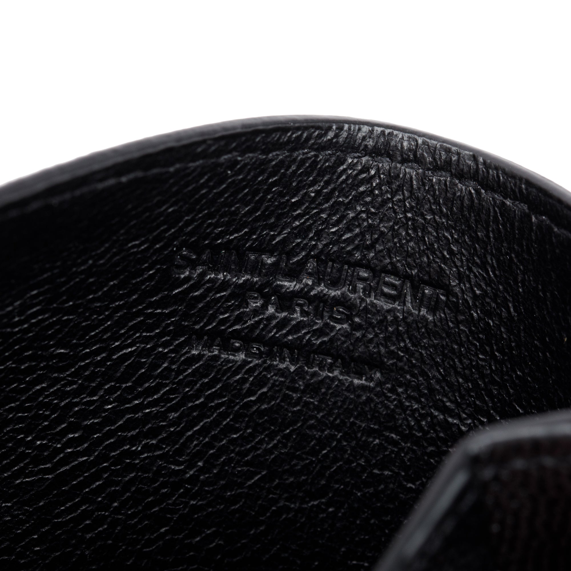 Saint Laurent 2021 Black Grain De Poudre Leather Uptown Chain Wallet