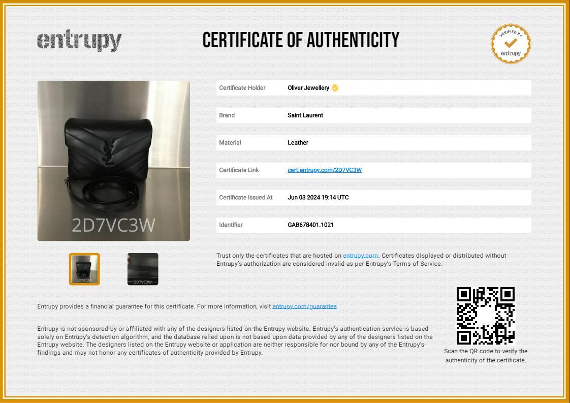 Saint Laurent 2021 Black Monogram Matelasse Toy Loulou Crossbody Bag w/ Box