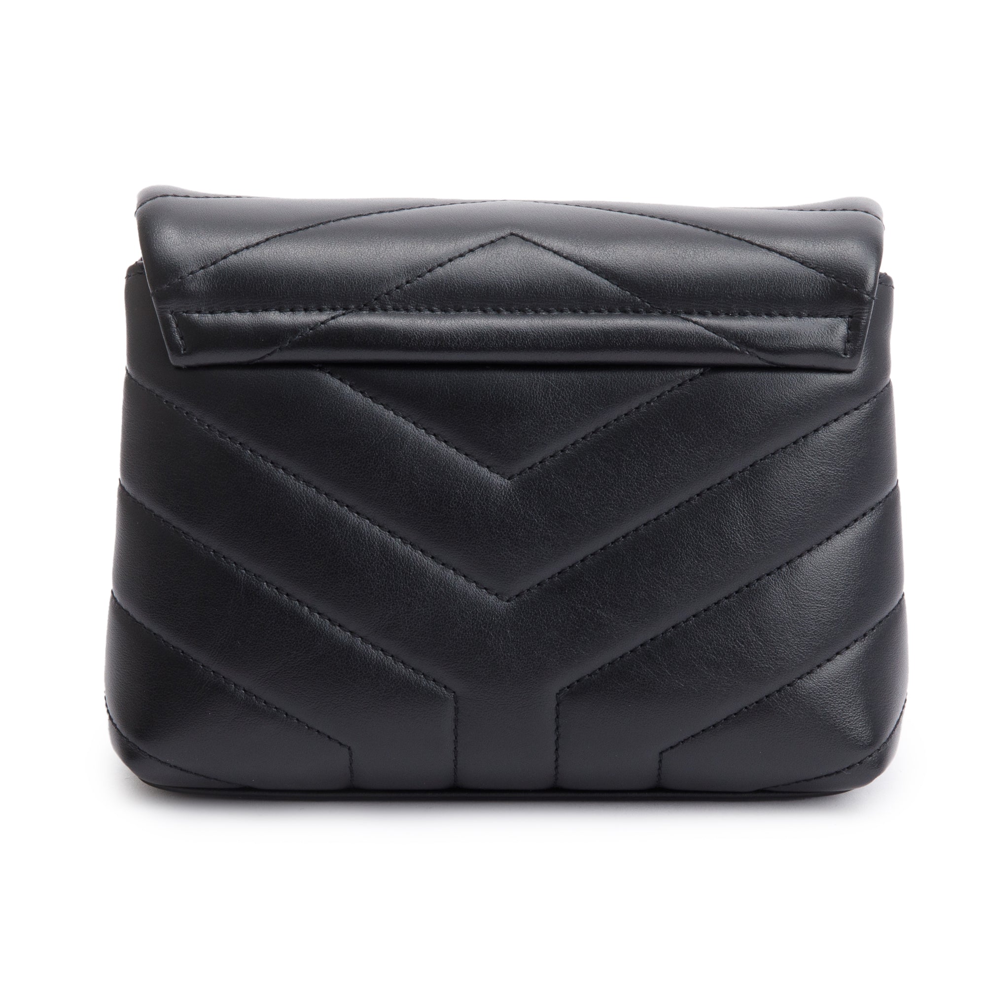 Saint Laurent 2021 Black Monogram Matelasse Toy Loulou Crossbody Bag w/ Box