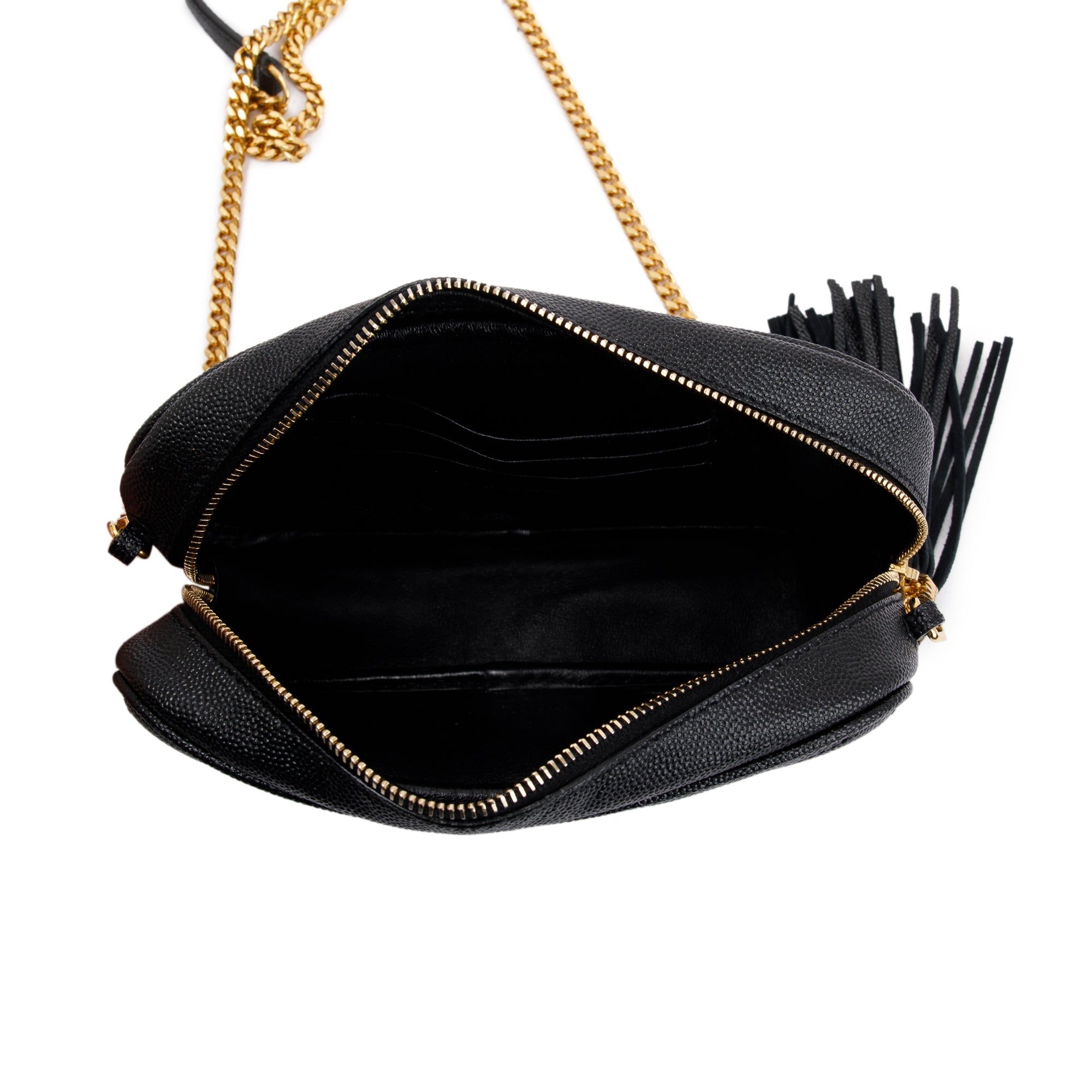 Saint Laurent 2021 Black Quilted Leather Mini Lou Camera Bag