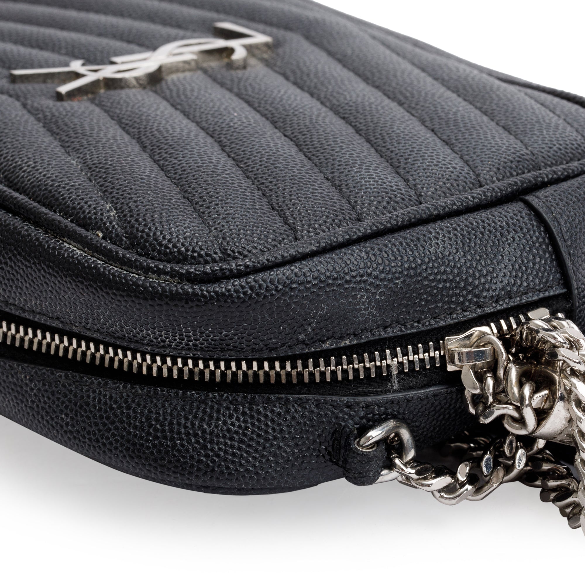 Saint Laurent 2021 Black Quilted Leather Mini Lou Camera Bag