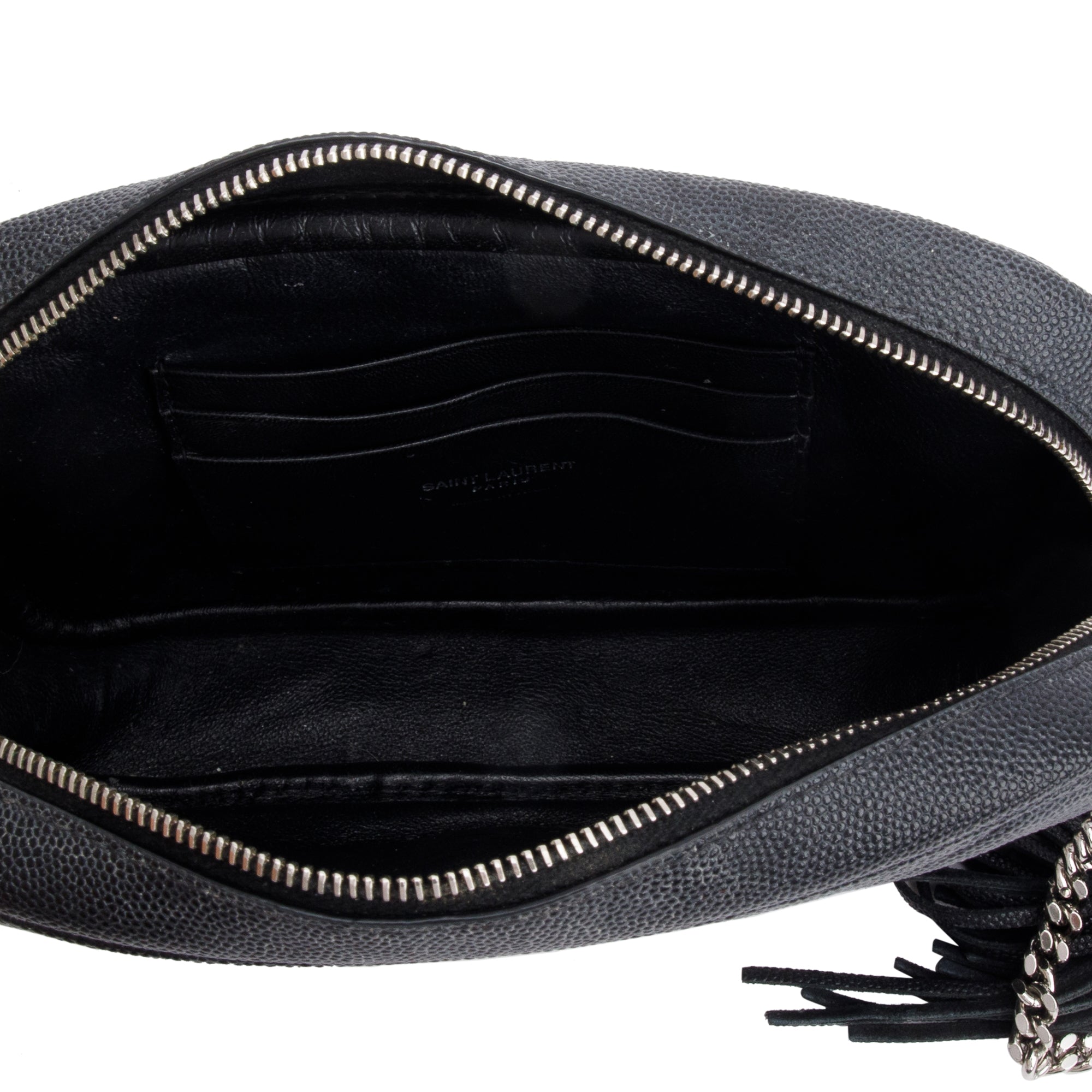 Saint Laurent 2021 Black Quilted Leather Mini Lou Camera Bag