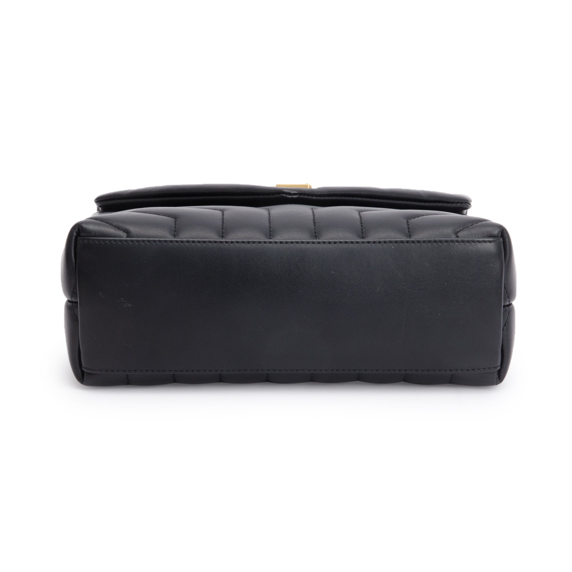 Saint Laurent 2021 Black Quilted Leather Small Loulou Shoulder Bag