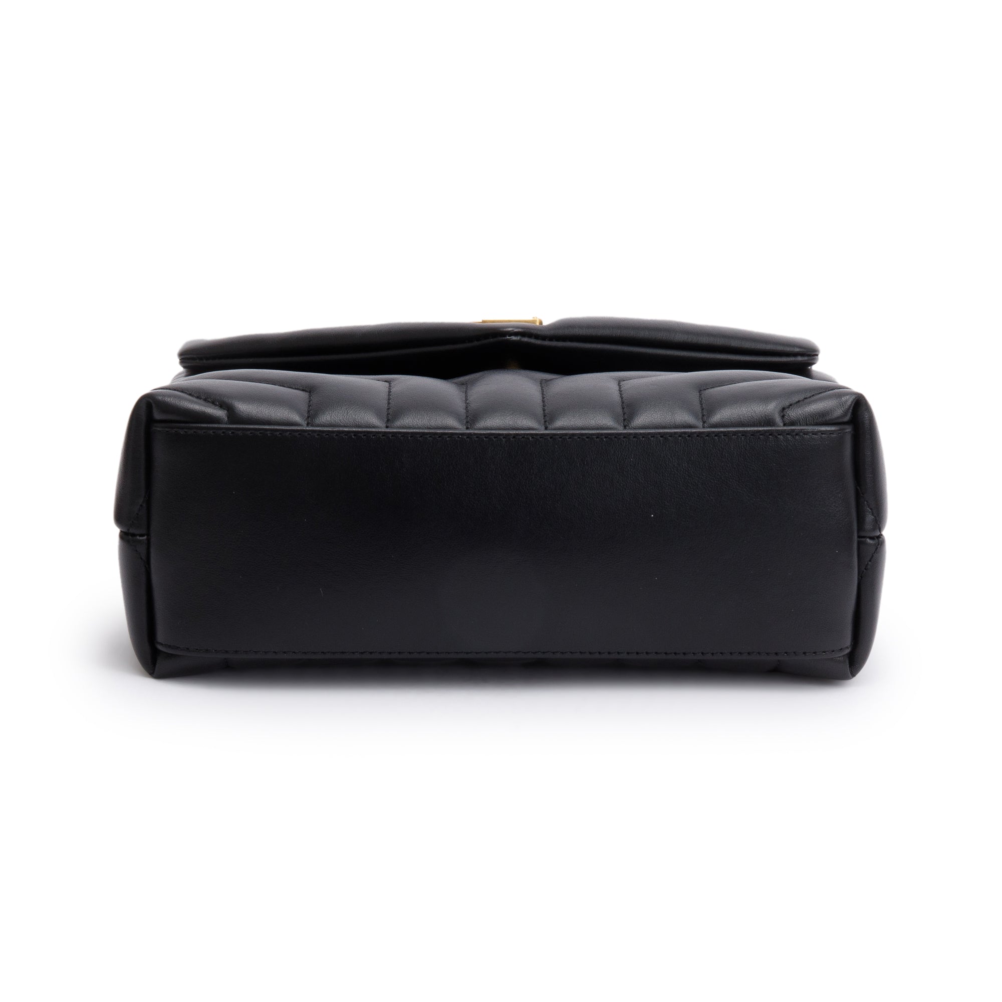 Saint Laurent 2021 Black Quilted Leather Small Loulou Shoulder Bag w/ Box