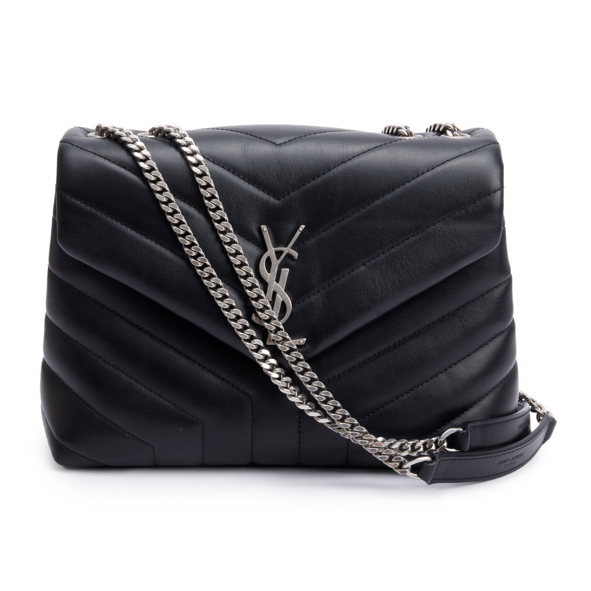 Saint Laurent 2021 Black Quilted Leather Small Loulou Shoulder Bag