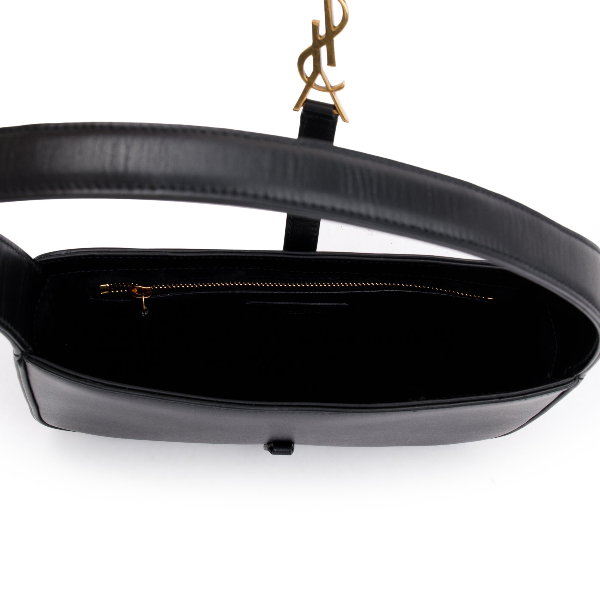 Saint Laurent 2021 Black Smooth Calfskin Leather Le 5 a 7 Hobo Bag