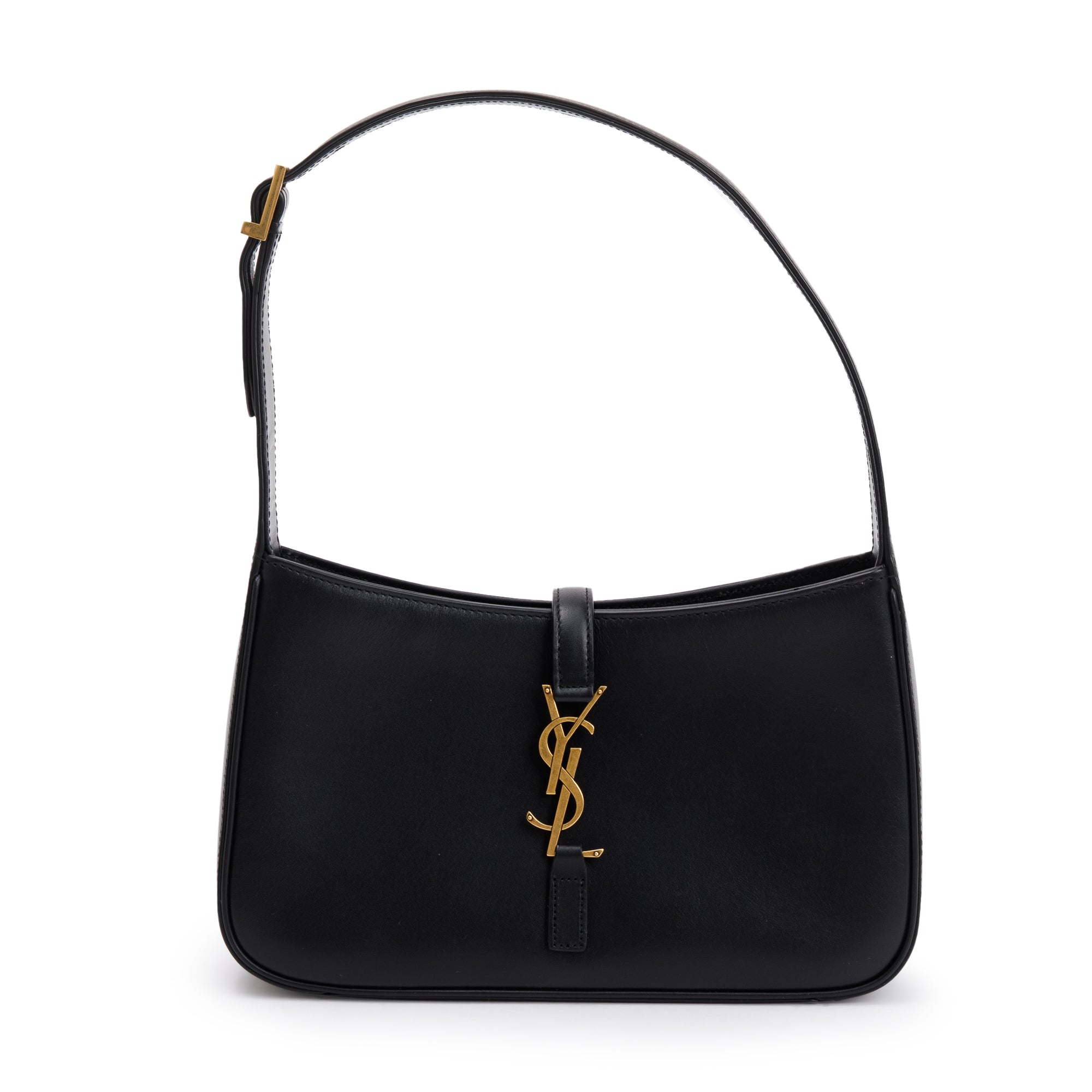 Saint Laurent 2021 Black Smooth Calfskin Leather Le 5 a 7 Hobo Bag