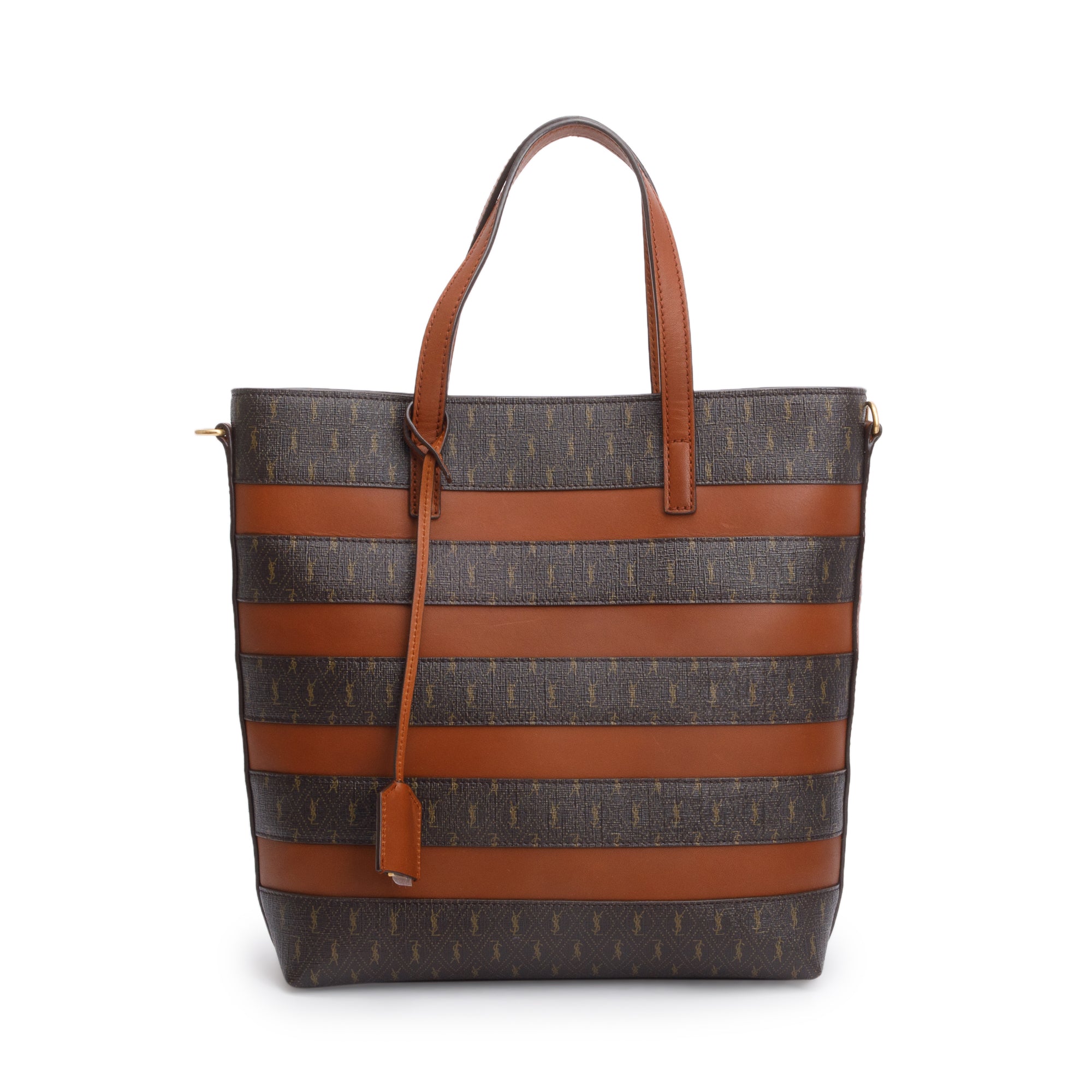 Saint Laurent 2021 Brown Le Monogram Toy Shopping Tote w/ Strap