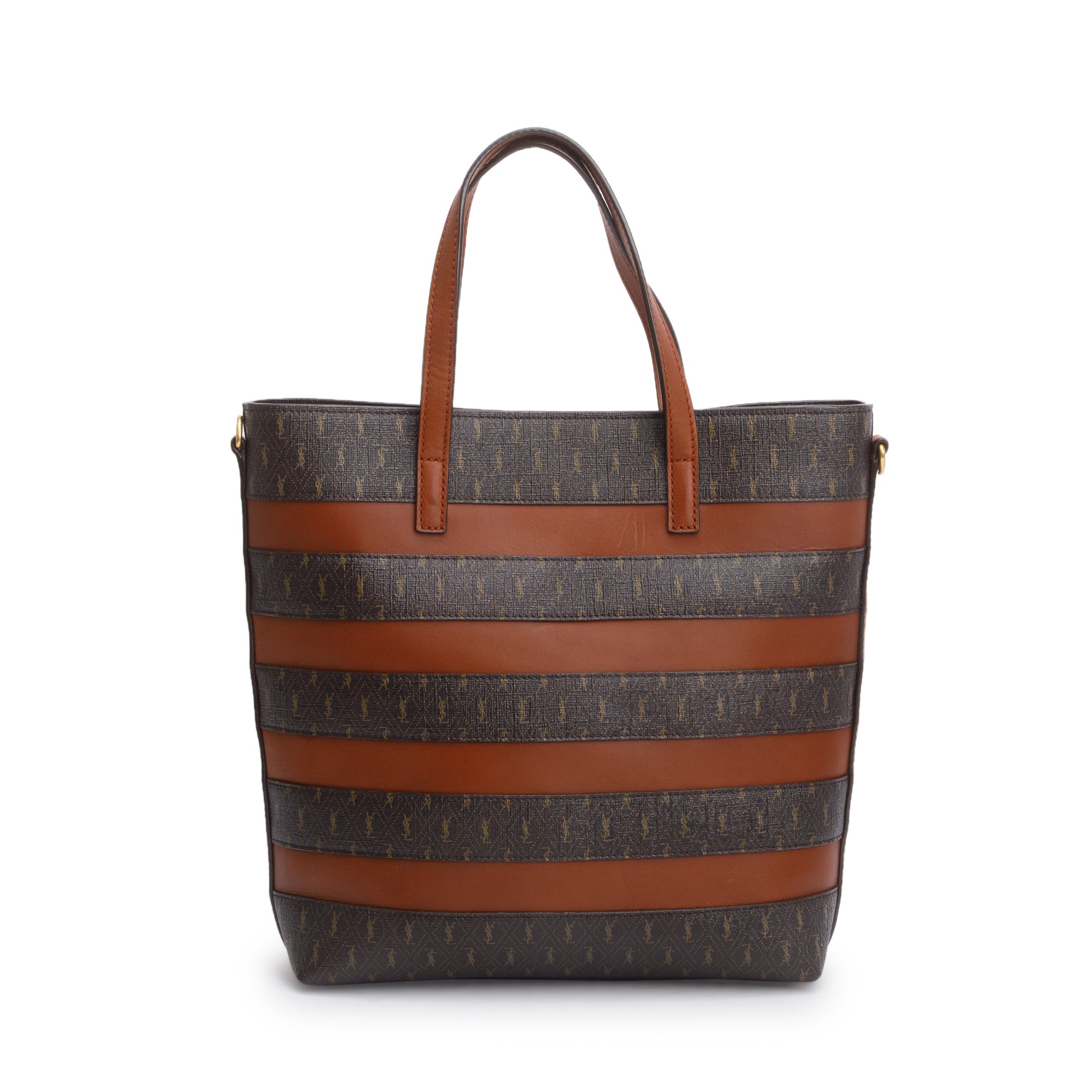 Saint Laurent 2021 Brown Le Monogram Toy Shopping Tote w/ Strap
