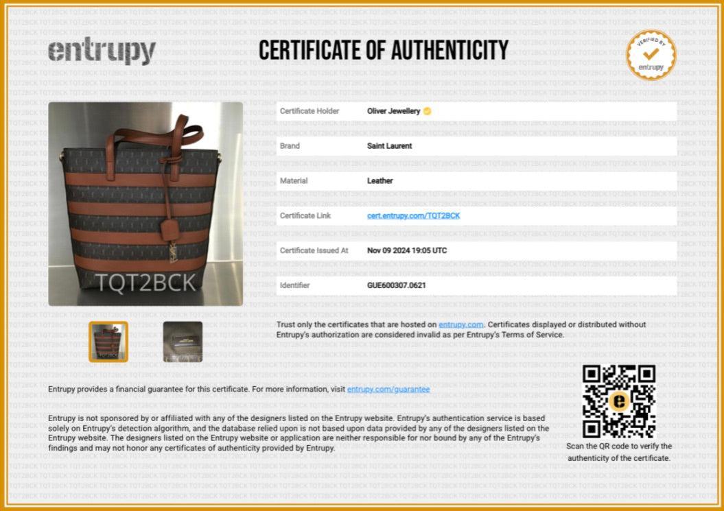 Saint Laurent 2021 Brown Le Monogram Toy Shopping Tote w/ Strap