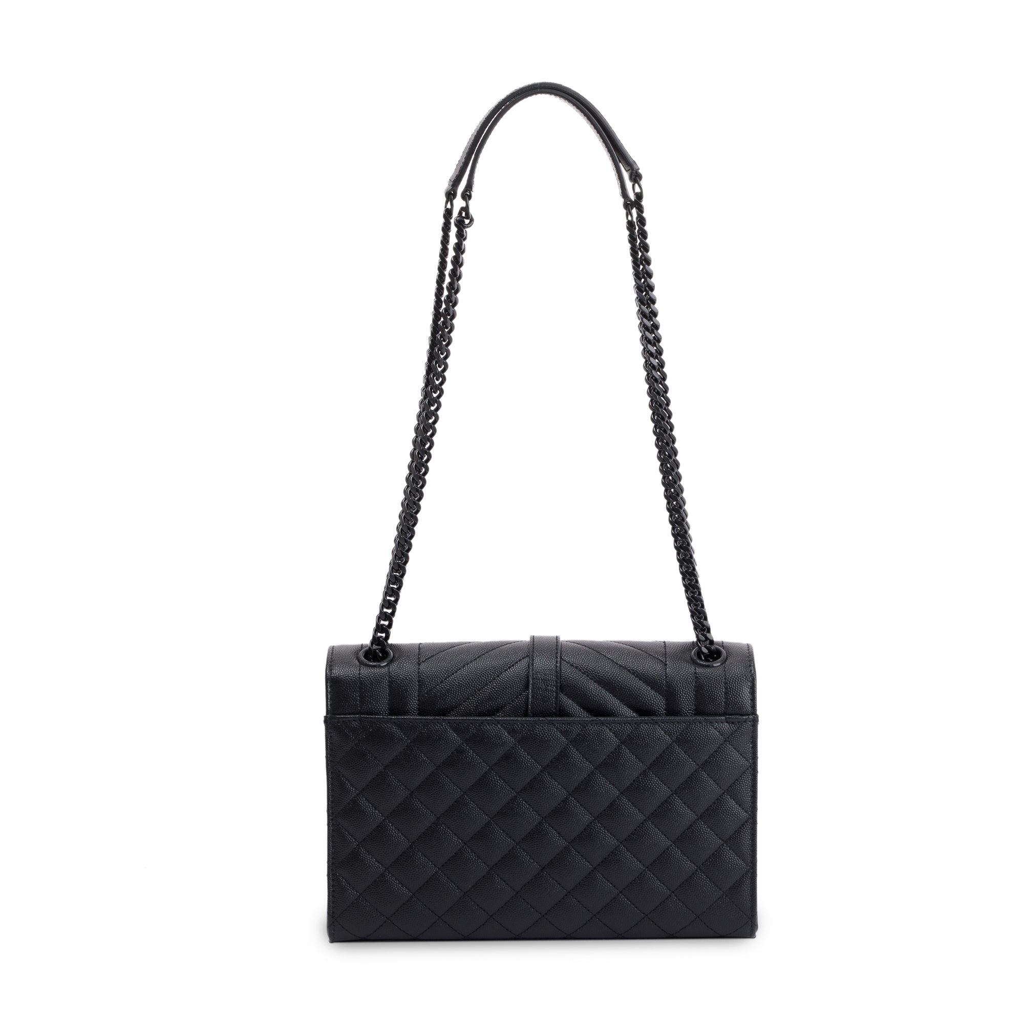 Saint Laurent 2021 Medium Monogram Matelasse Envelope Chain Bag