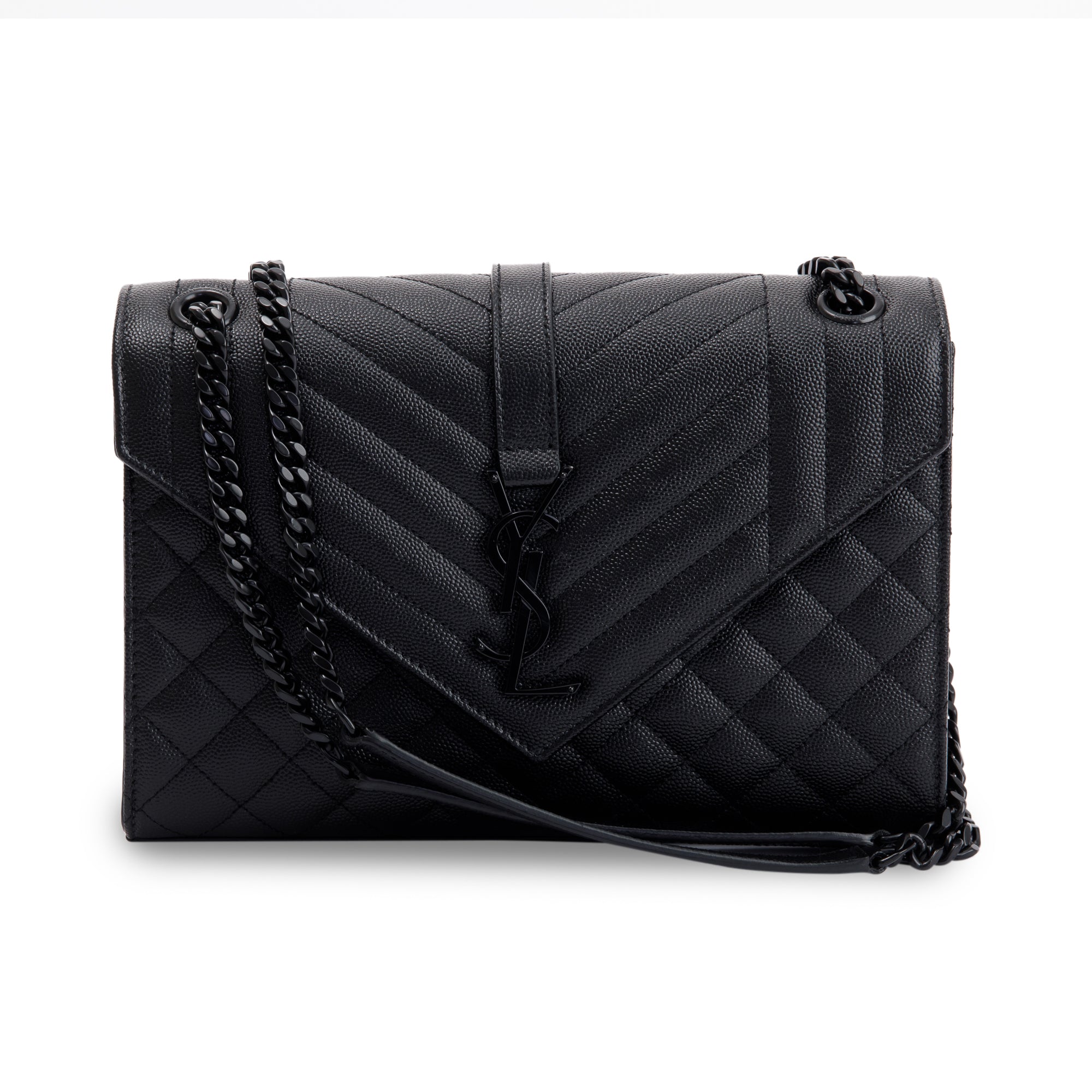 Saint Laurent 2021 Medium Monogram Matelasse Envelope Chain Bag