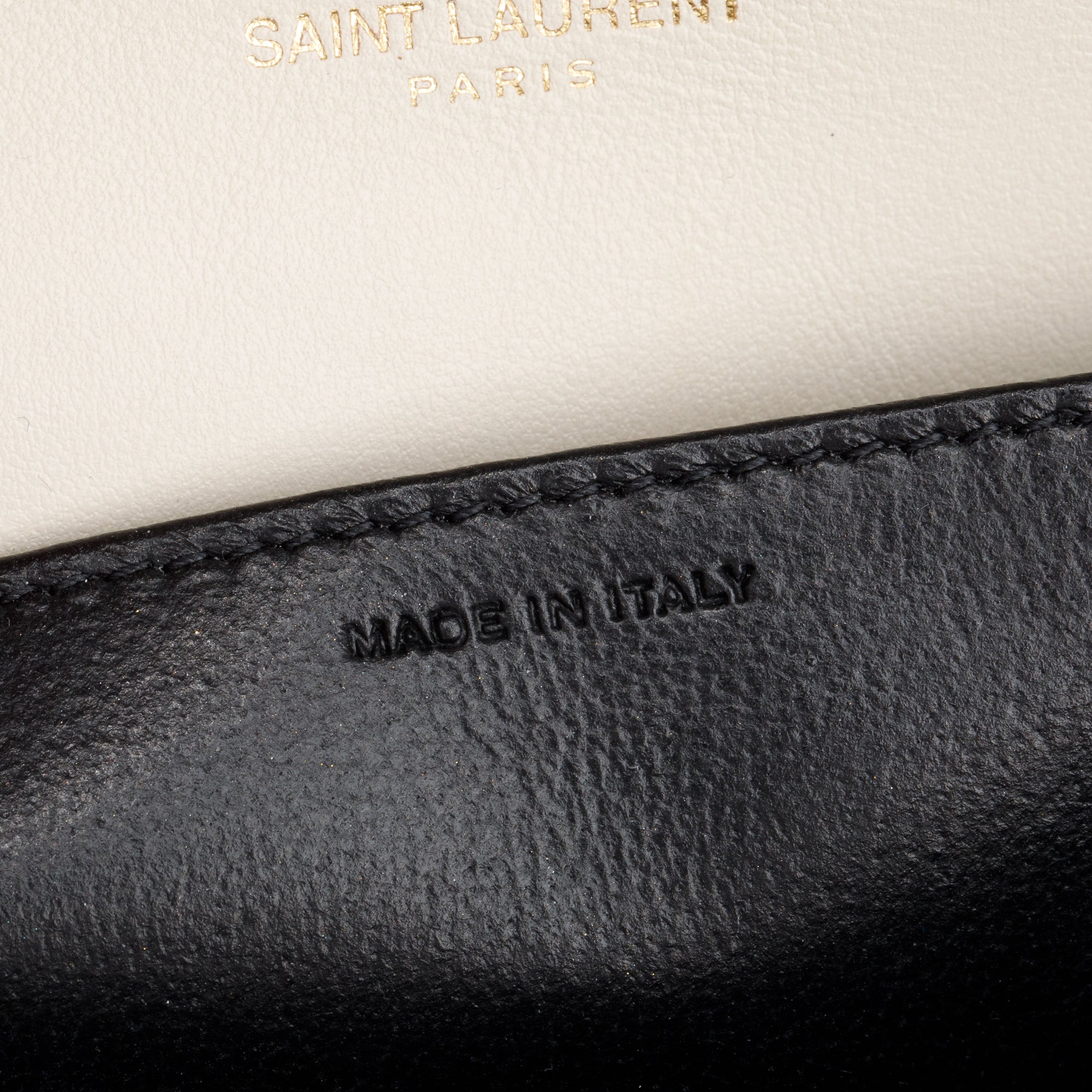 Saint Laurent 2021 Neutral Crocodile Embossed Leather Uptown Chain Wallet w/ Box