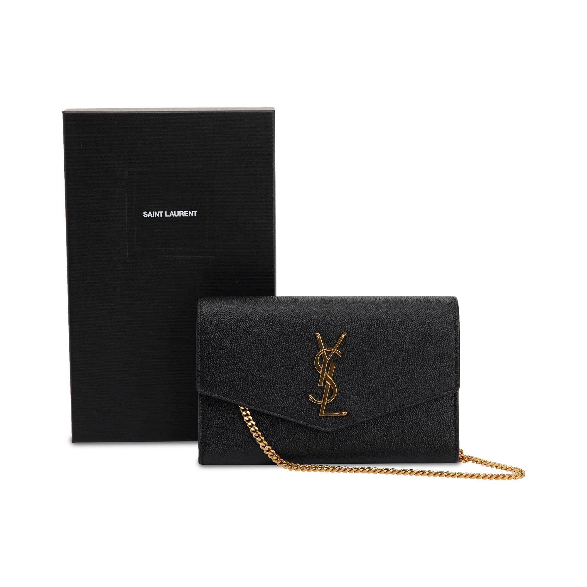 Saint Laurent 2021 Uptown Chain Wallet w/ Box & Receipt