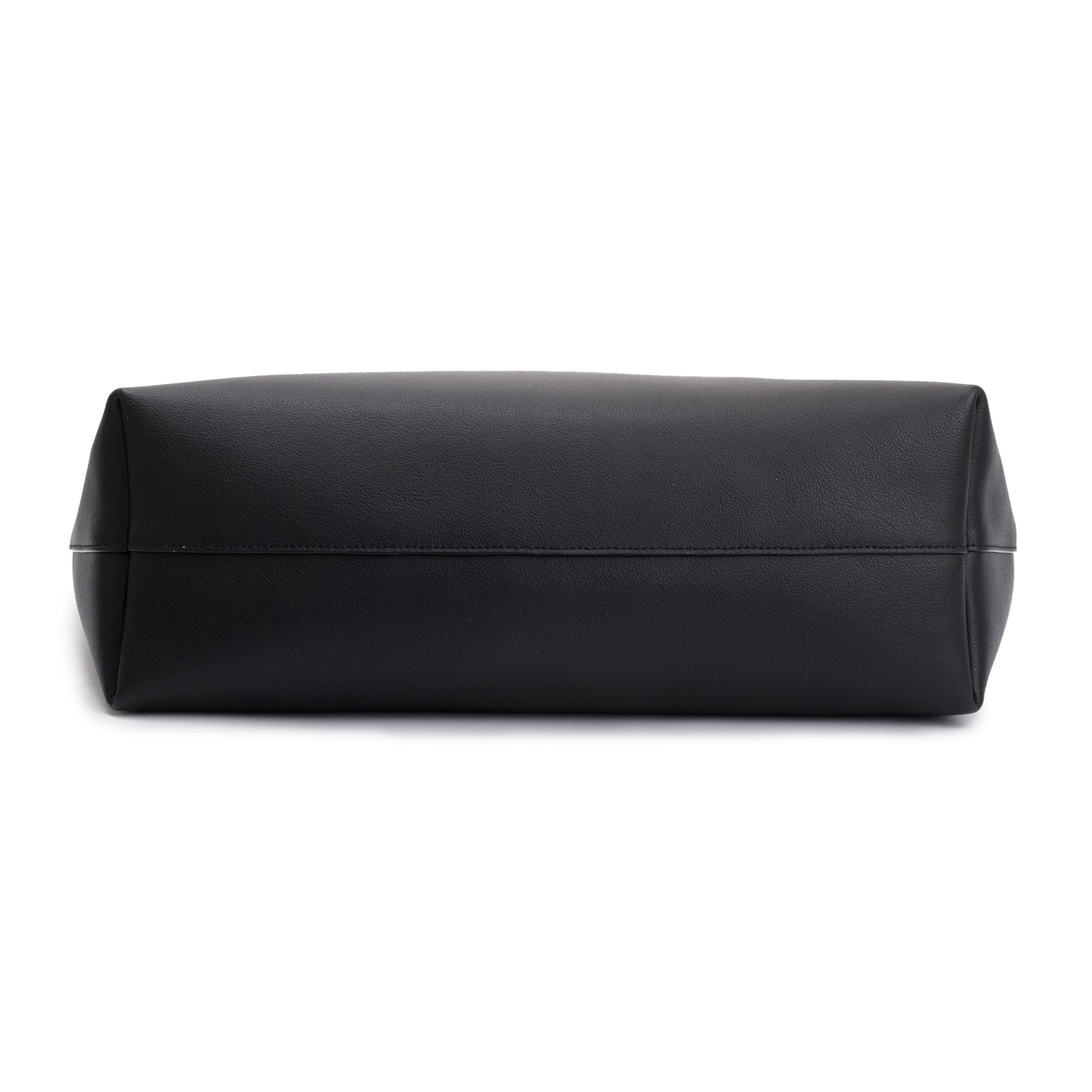 Saint Laurent 2022 Black Calfskin Leather Large E/W Shopping Tote w/ Pouch