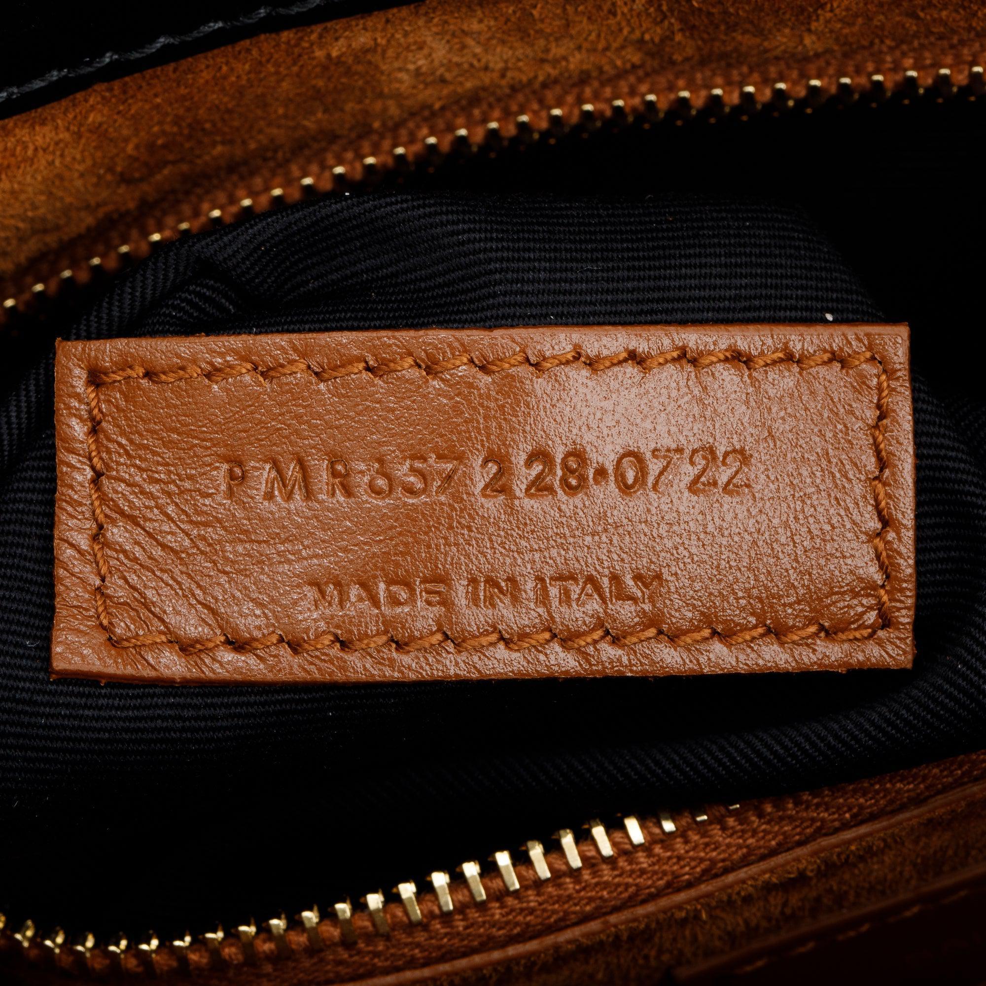 Saint Laurent 2022 Black Croc Embossed Shiny Leather Le 5 A 7 Hobo Bag