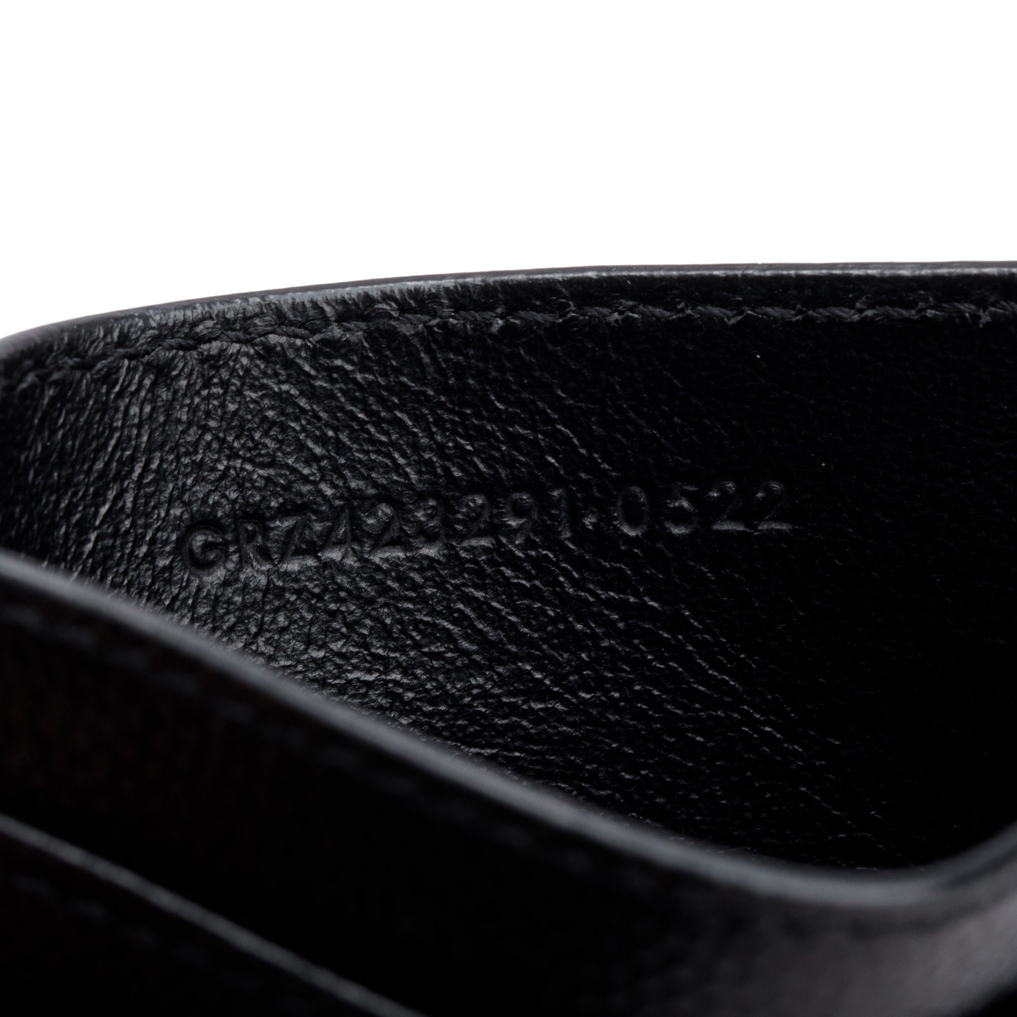 Saint Laurent 2022 Black Grain De Poudre Leather Cassandre Matelasse Card Case w/ Box