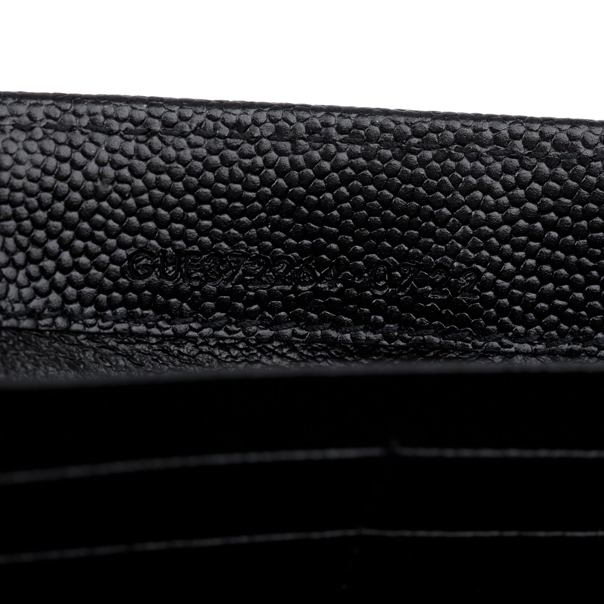 Saint Laurent 2022 Black Grain De Poudre Leather Cassandre Matelasse Large Flap Wallet w/ Box