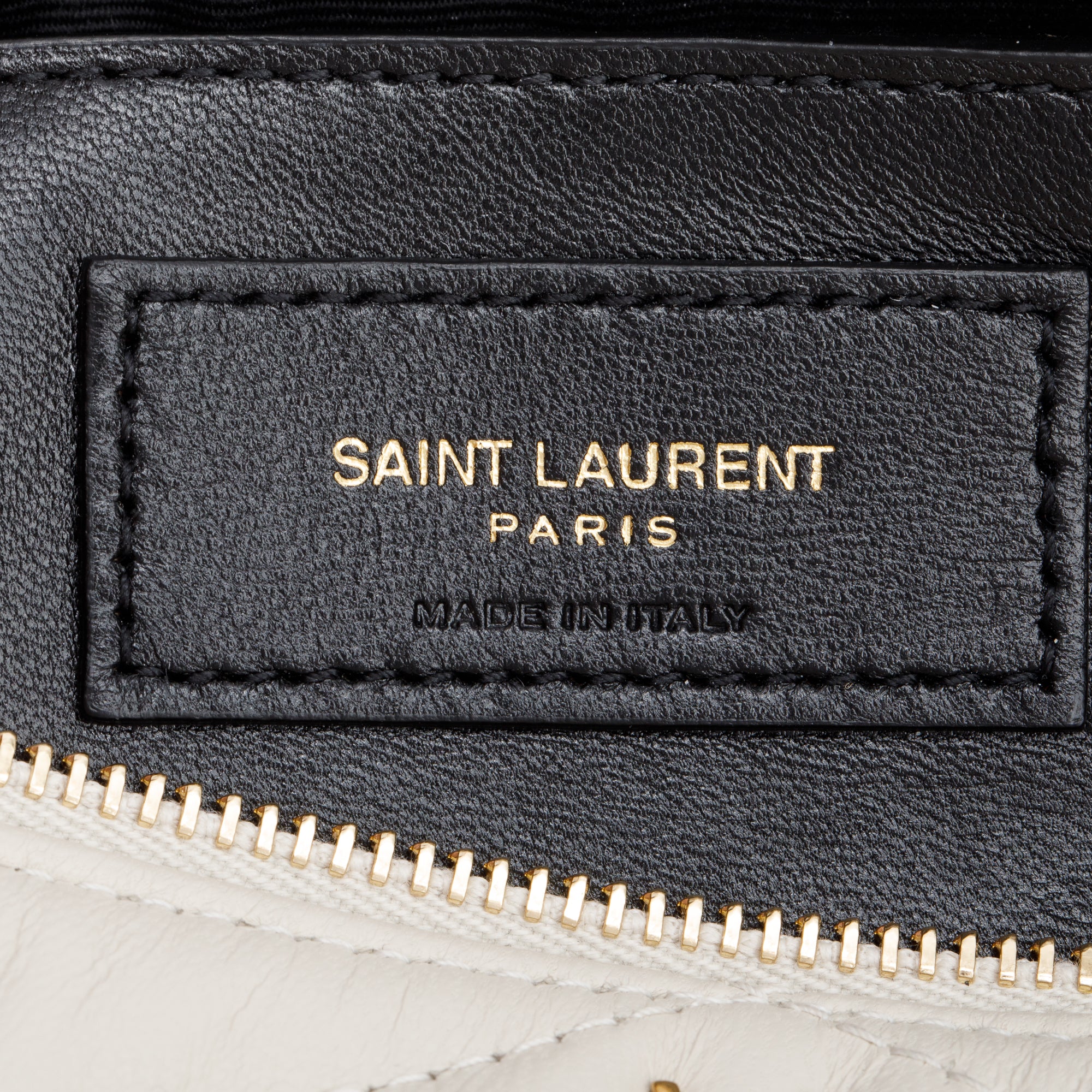 Saint Laurent 2022 Neutral Quilted Lambskin Leather Small Sade Tube Bag