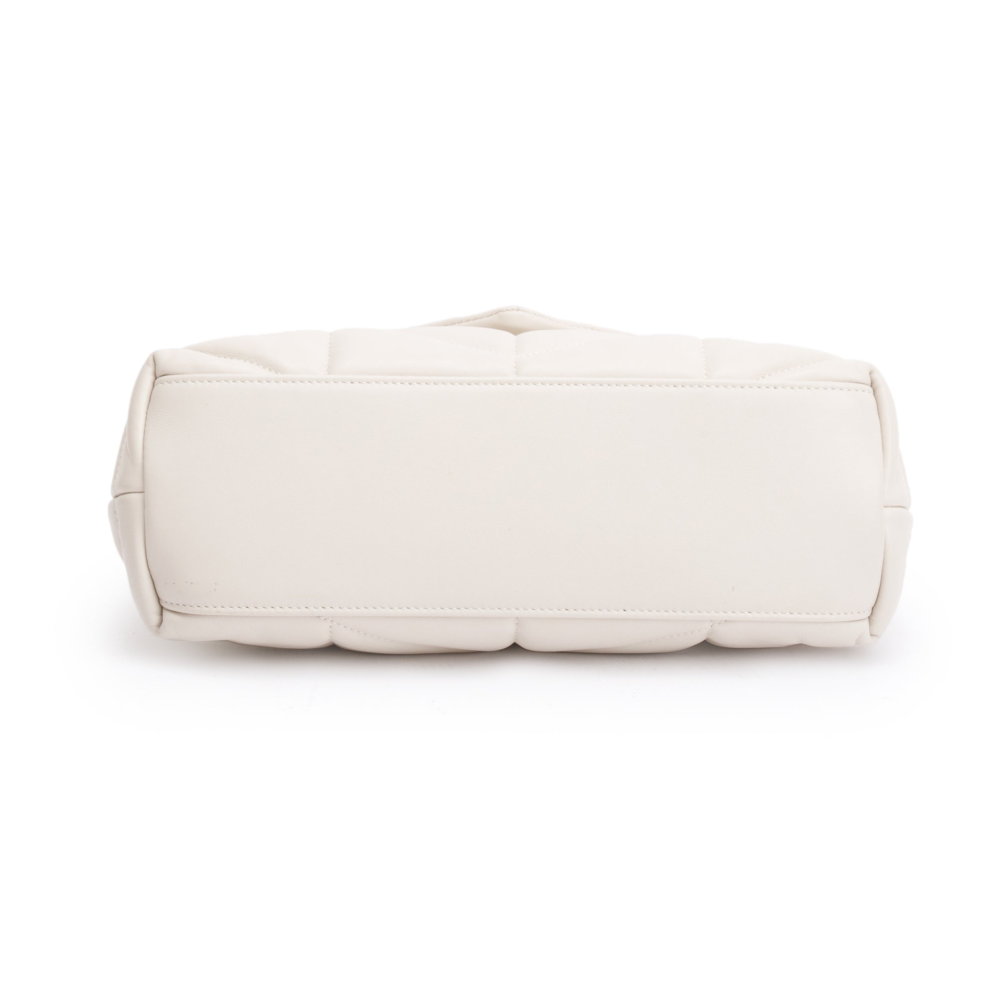Saint Laurent 2022 White Nappa Leather Toy Puffer Loulou Shoulder Bag