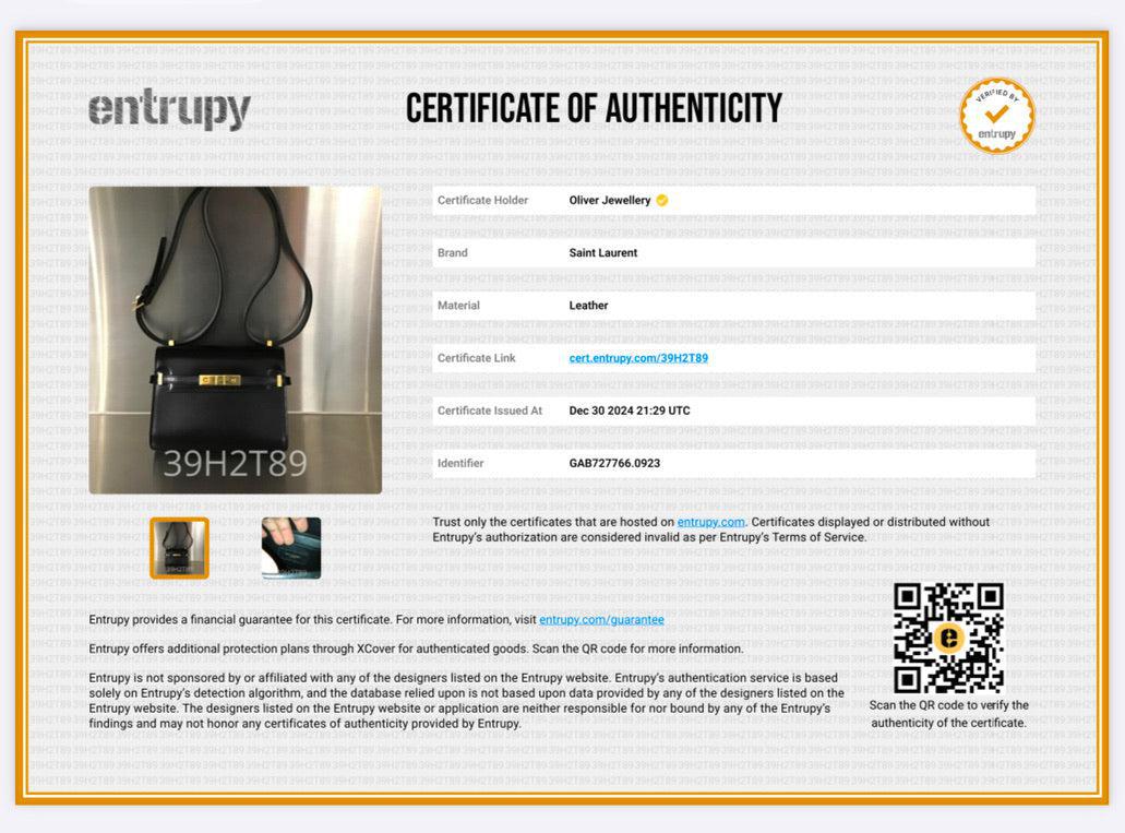 Saint Laurent 2023 Black Box Leather Mini Manhattan Bag