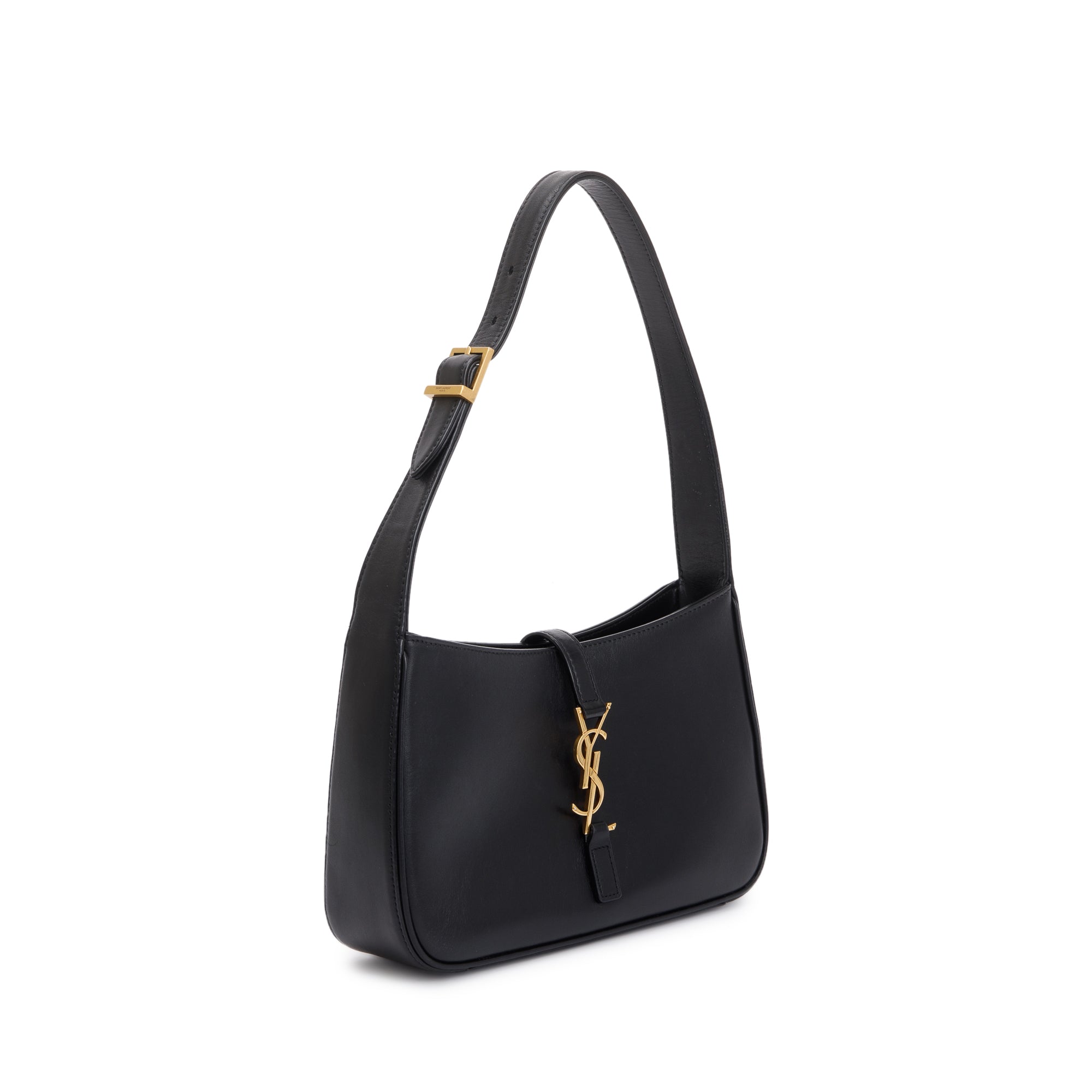 Saint Laurent 2023 Black Calfskin Leather Le 5 a 7 Hobo Bag