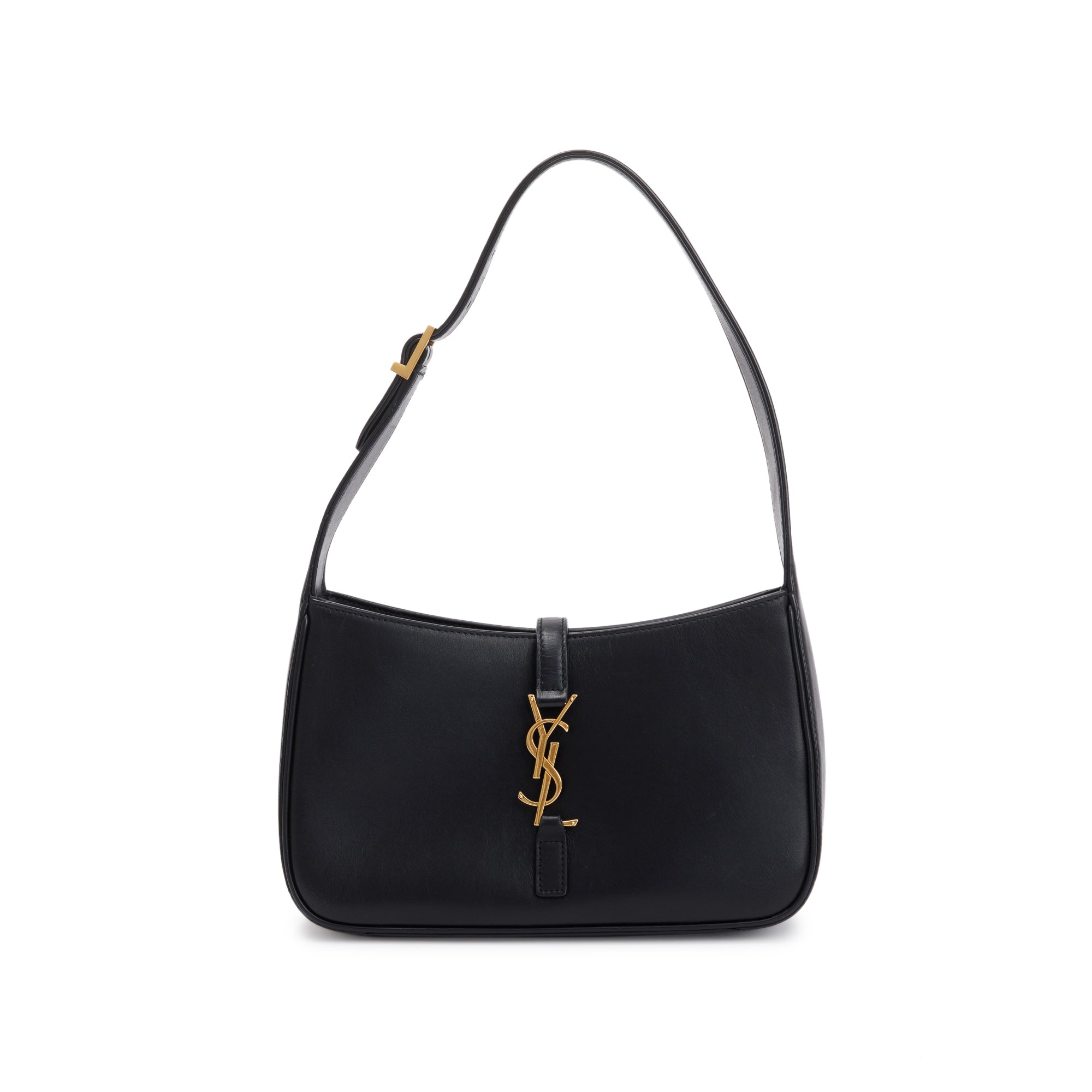 Saint Laurent 2023 Black Calfskin Leather Le 5 a 7 Hobo Bag