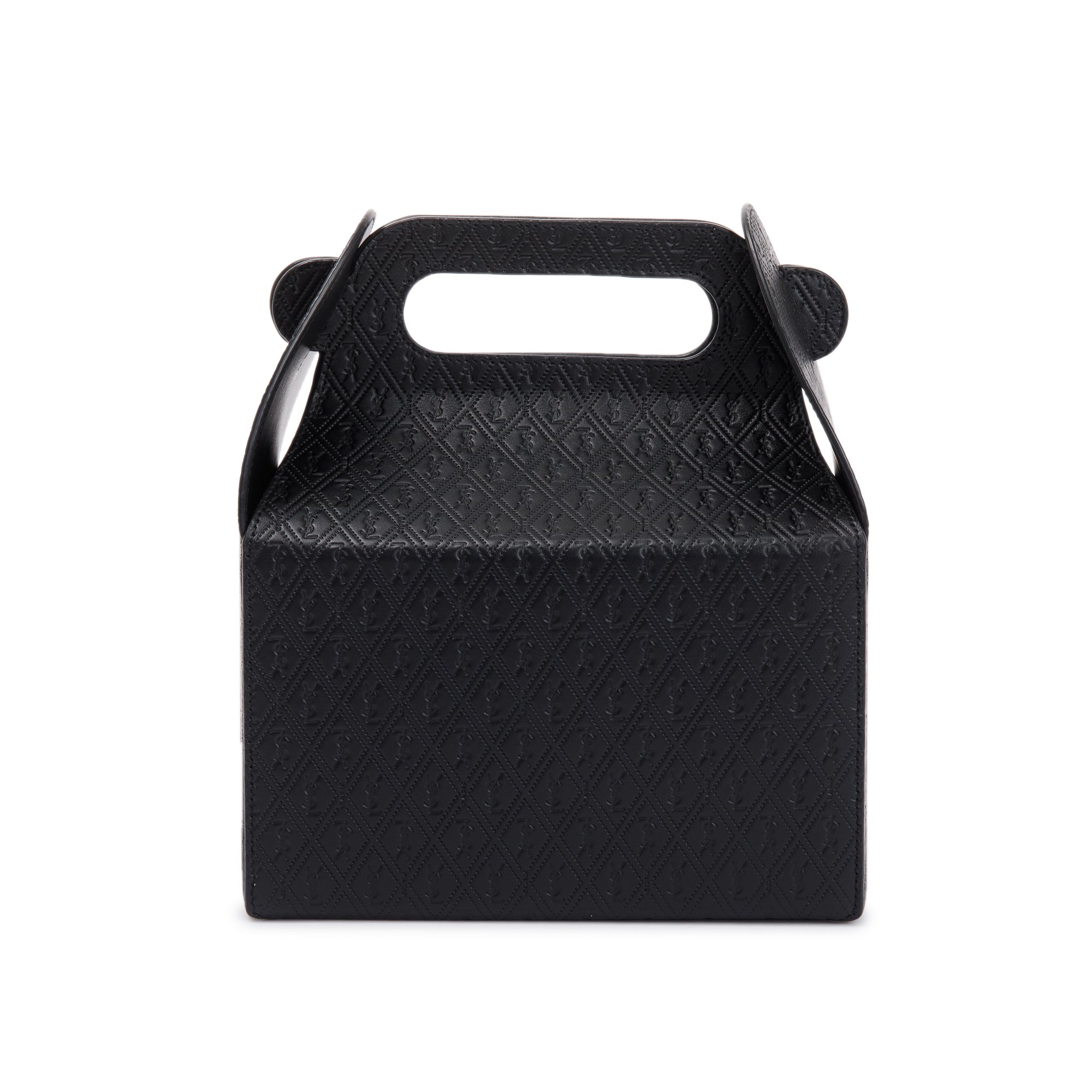 Saint Laurent 2023 Black Monogram Leather Take Away Box