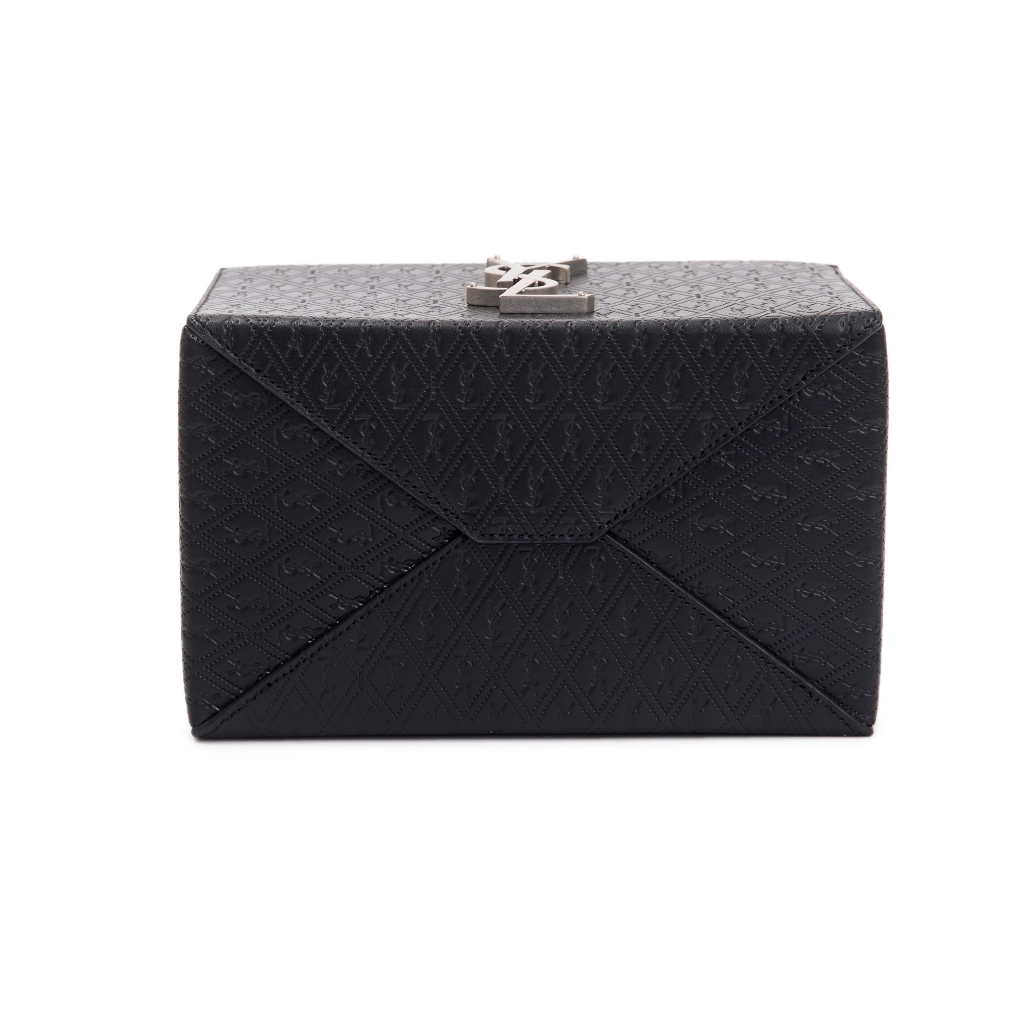 Saint Laurent 2023 Black Monogram Leather Take Away Box